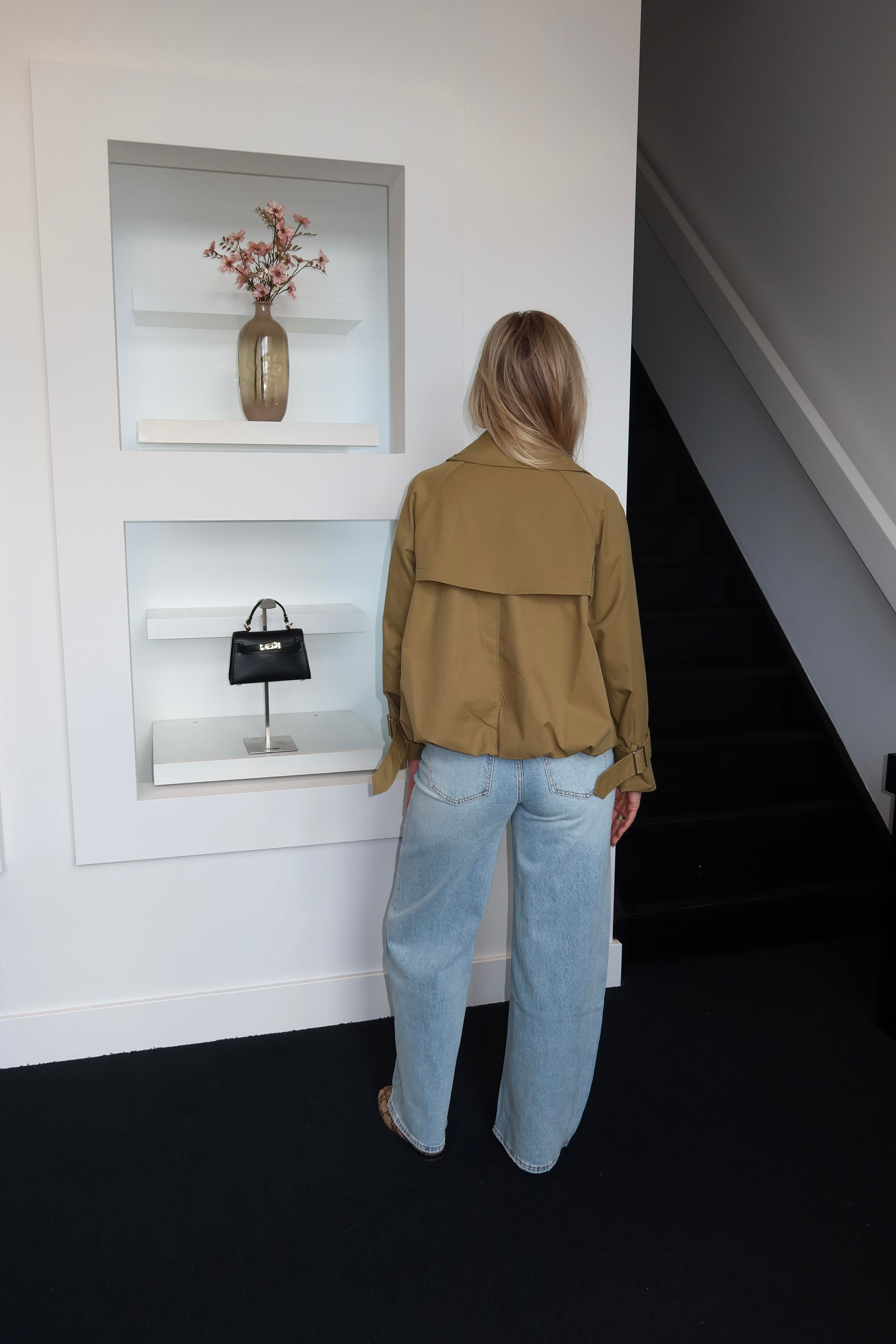 Bomber Trench Coat Olive