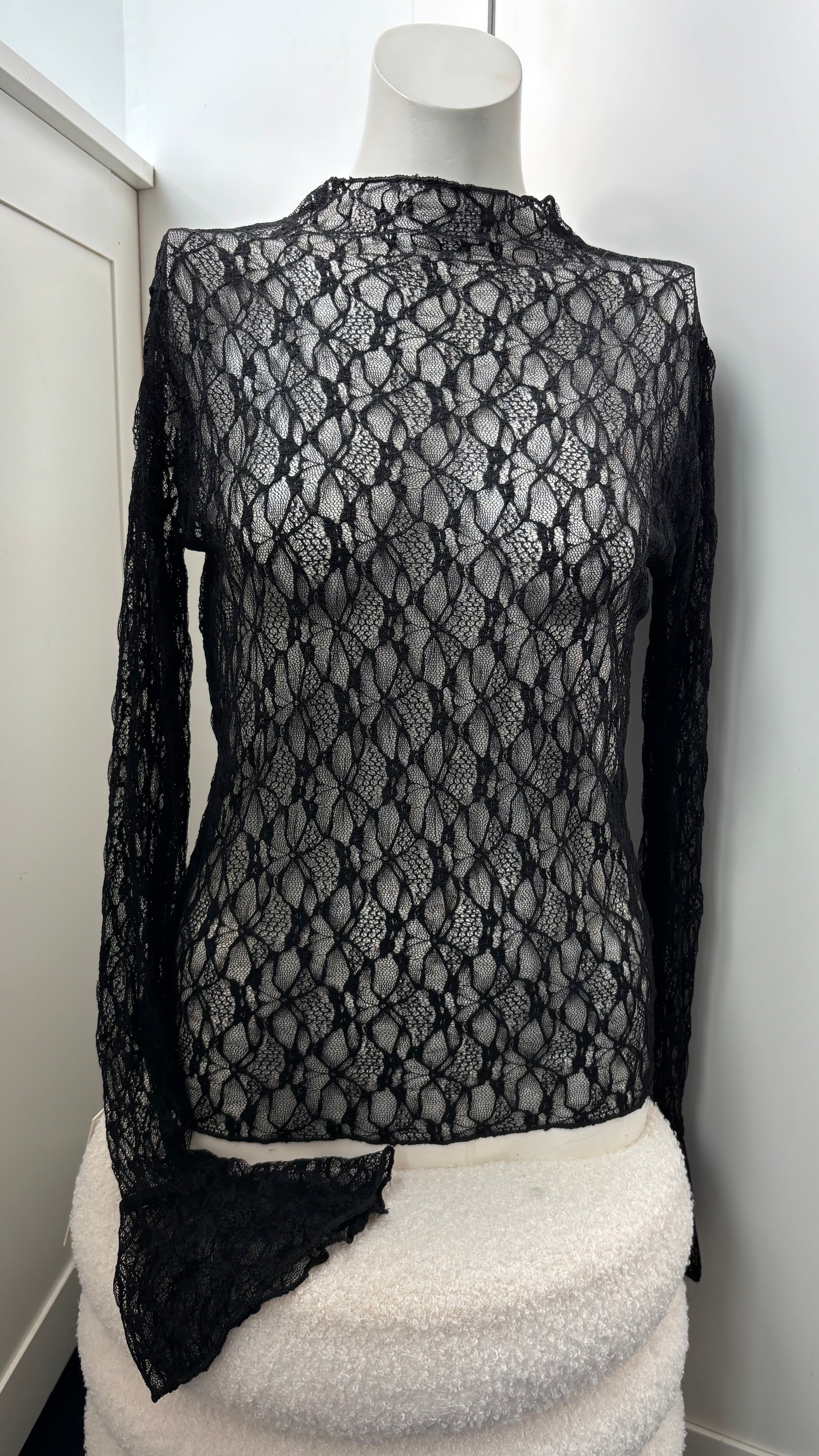 Macy Lace Top Black 24219