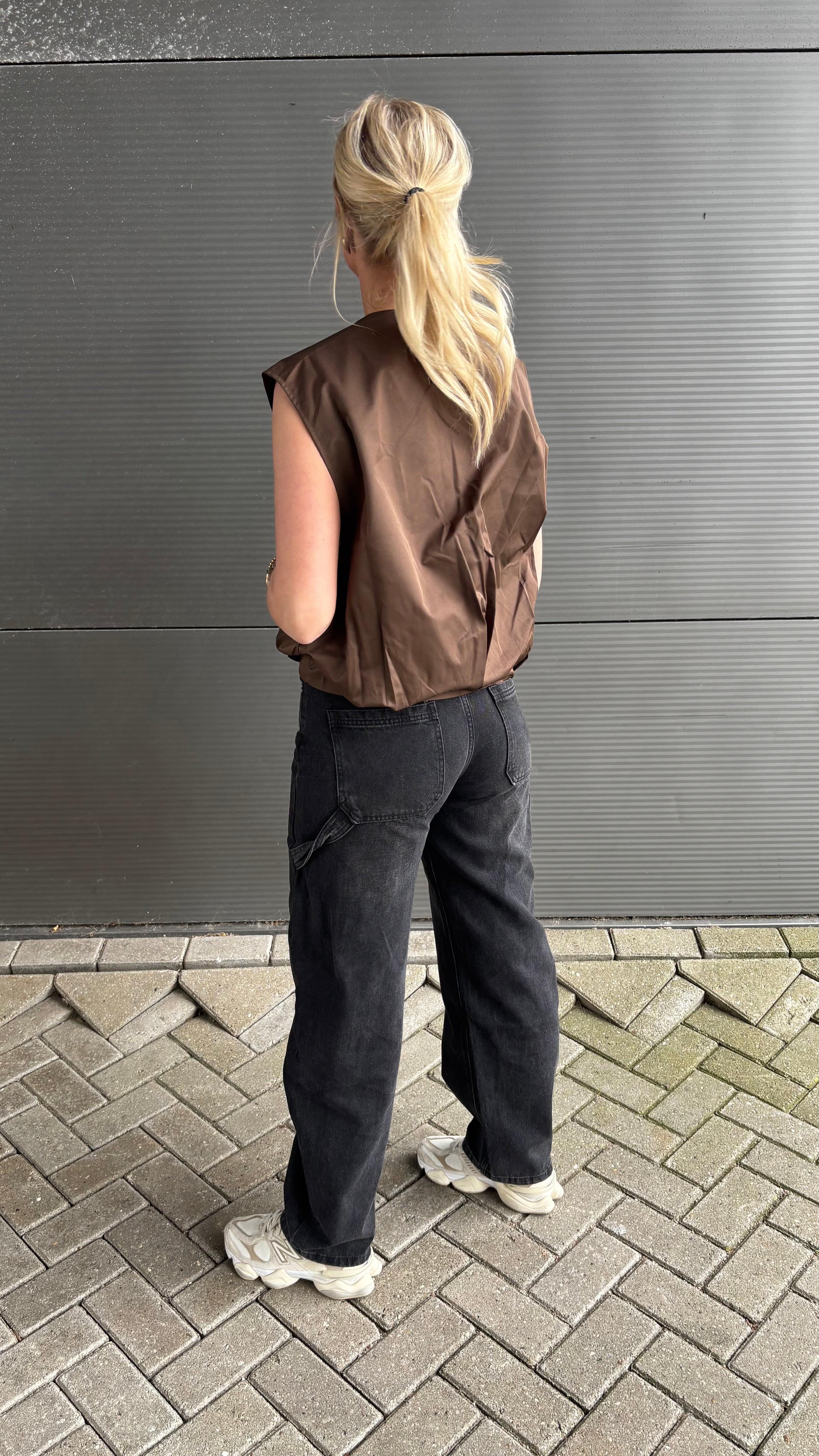Gina Baggy Jeans Dark Grey 3463