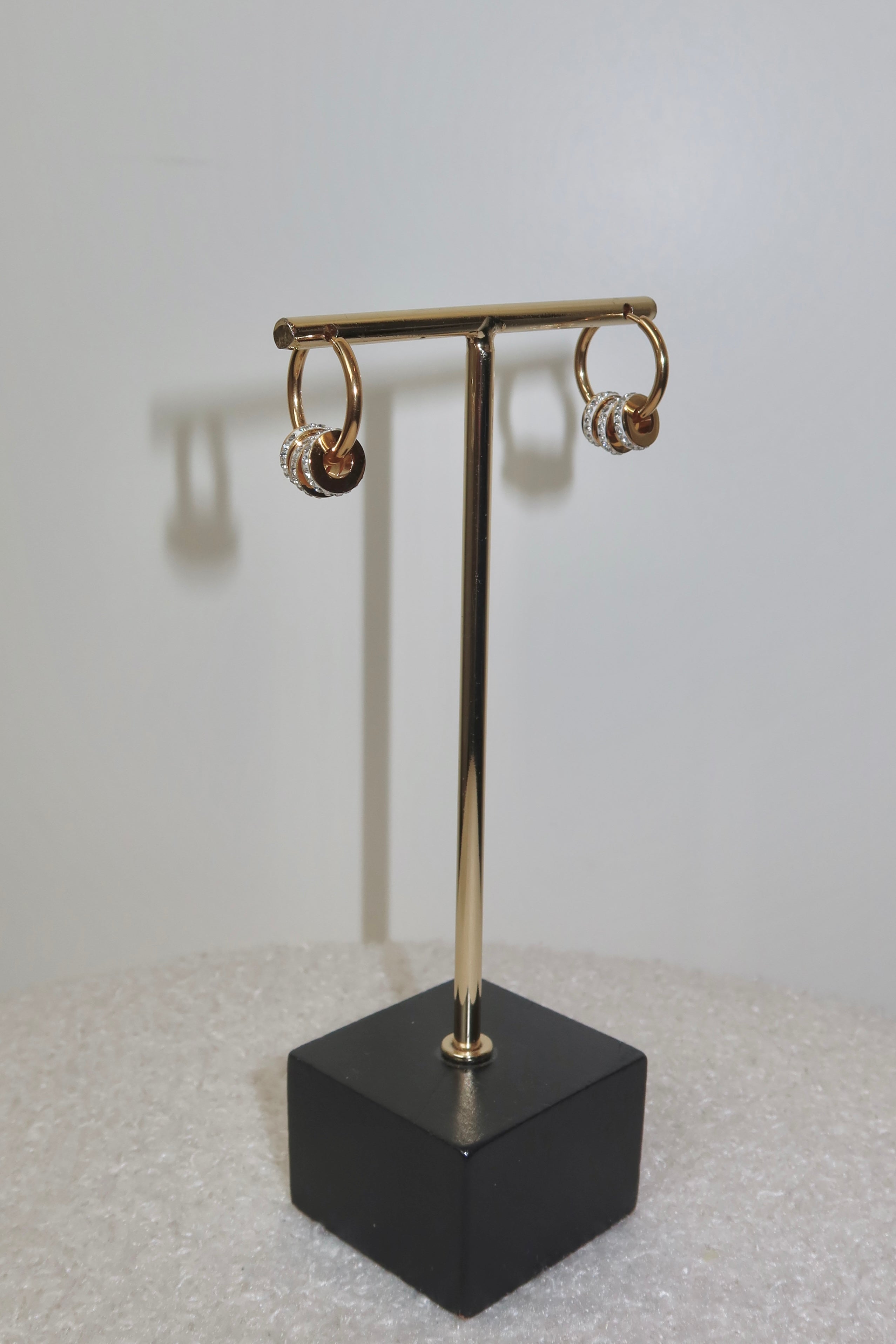 Mini Sparkle Hoops Gold