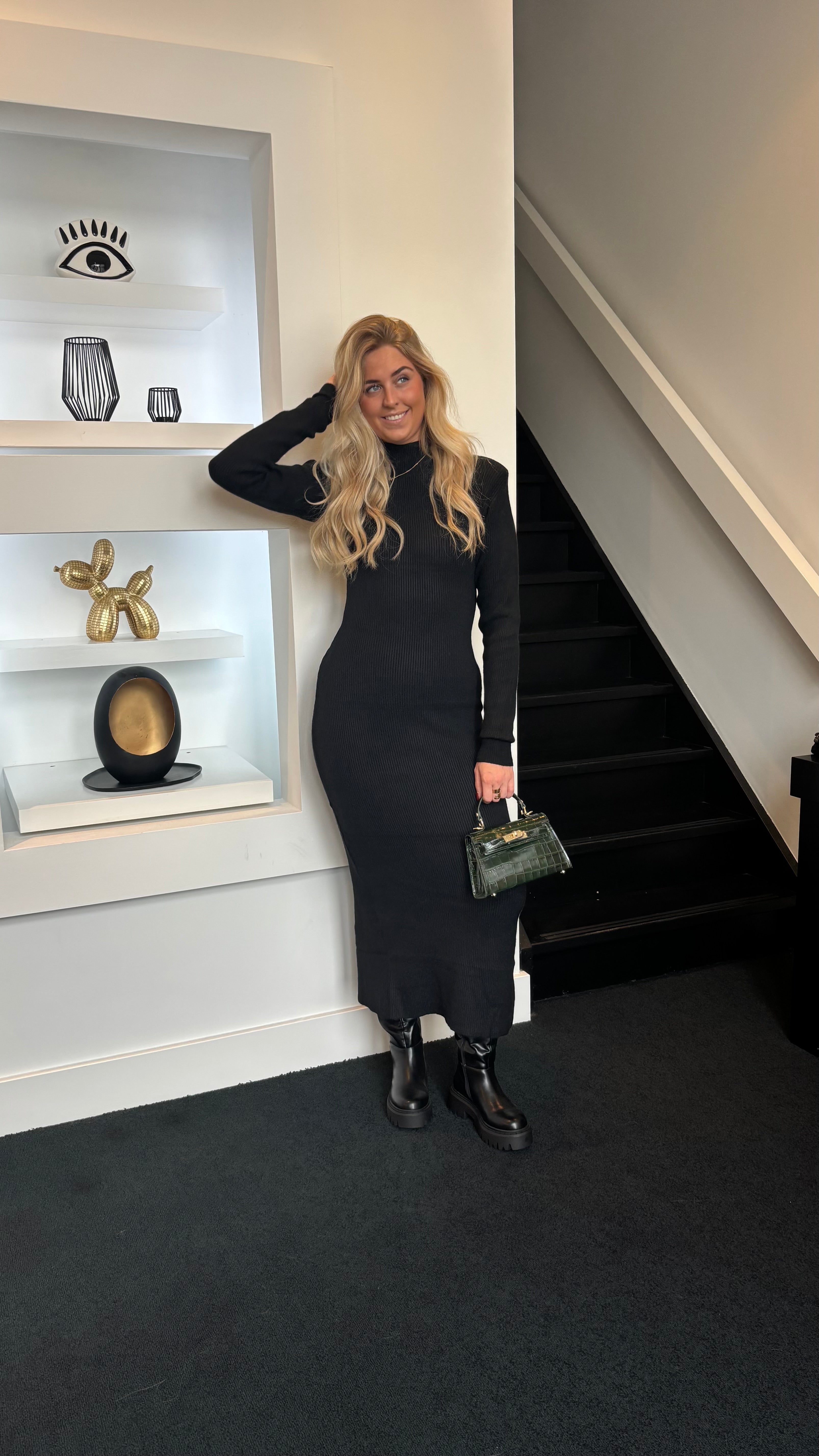Iconic Knit Dress Black 231 (Tall Girl Approved)