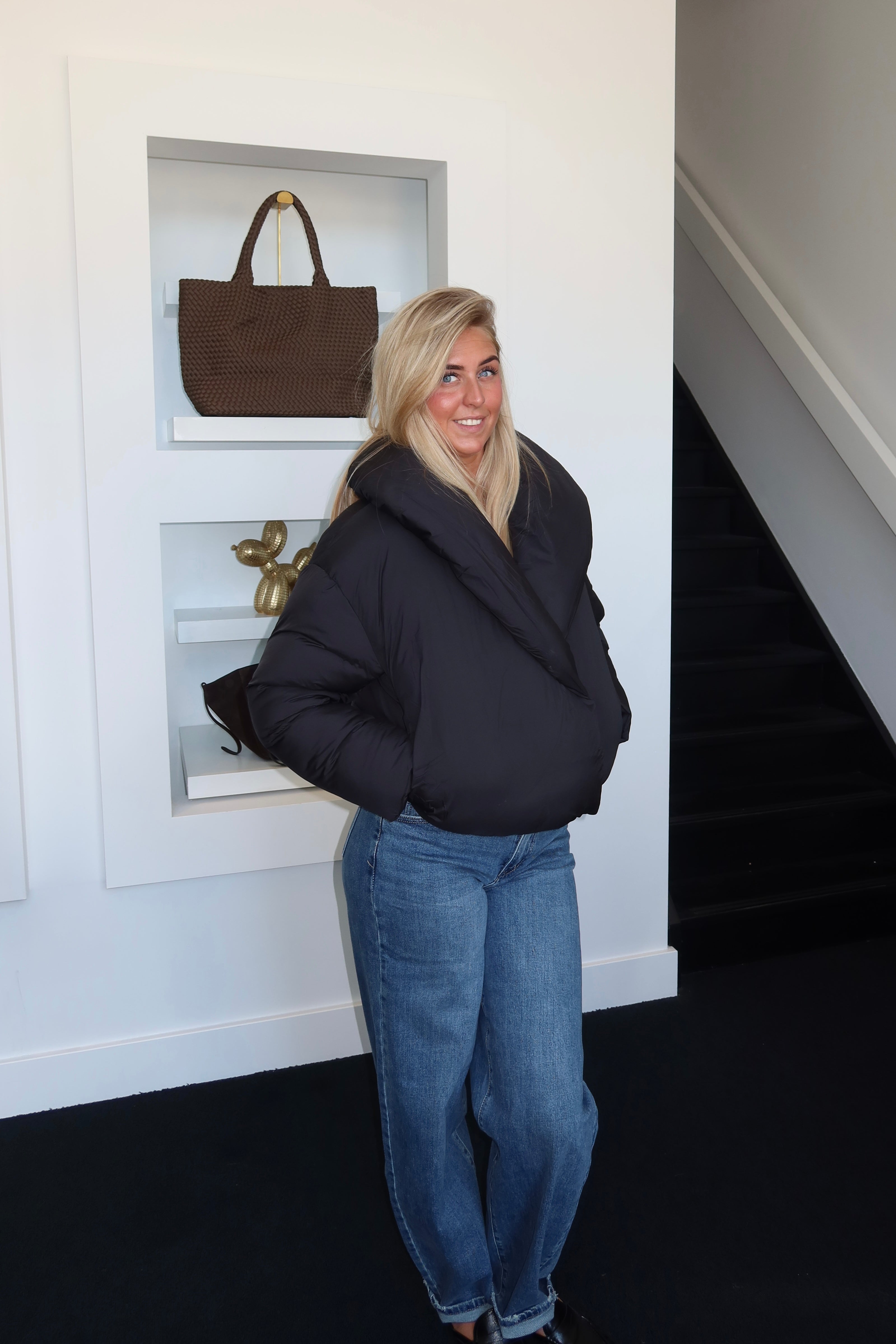 City Puffer Coat Black 7662