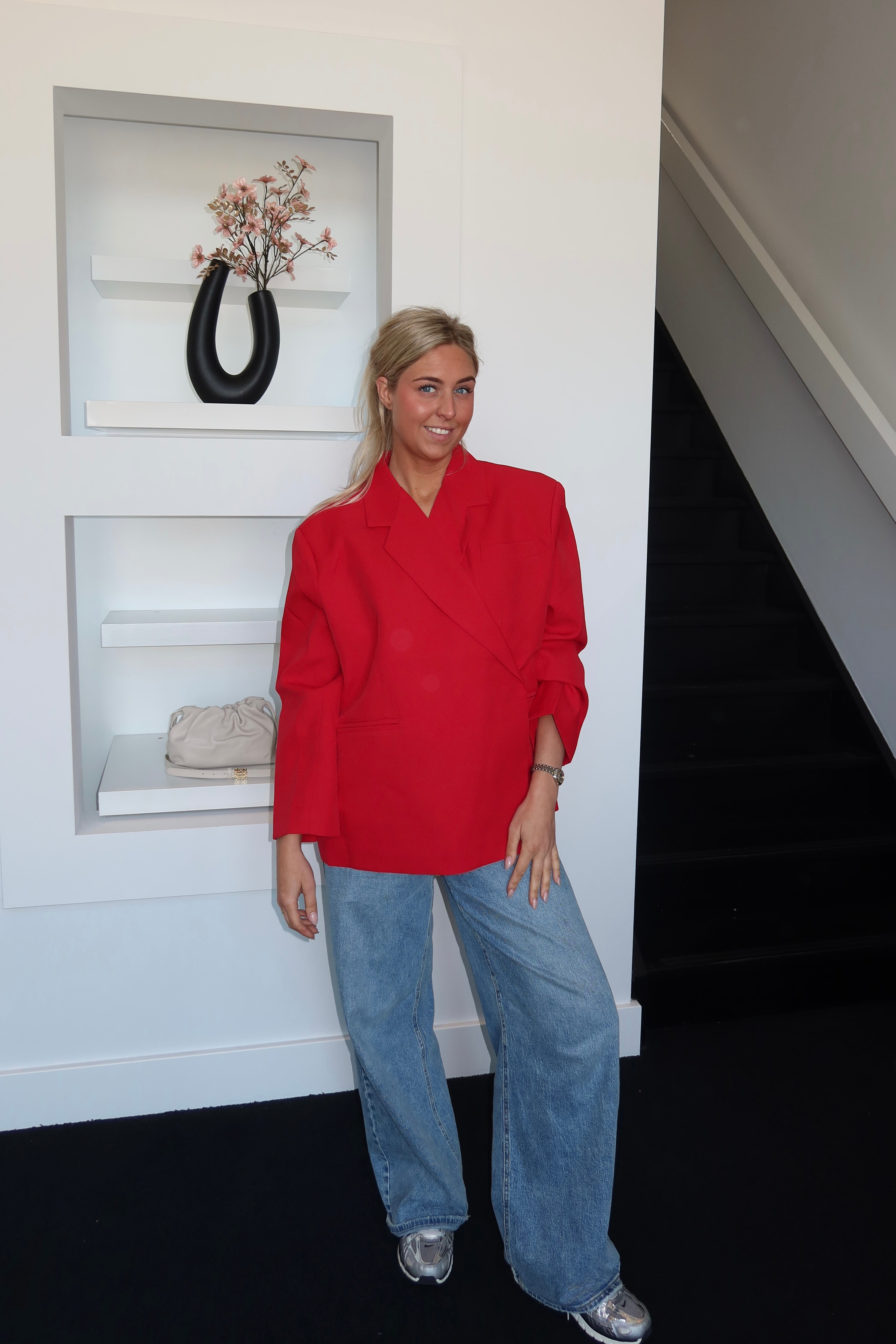 Lola Oversized Boxy Blazer Red