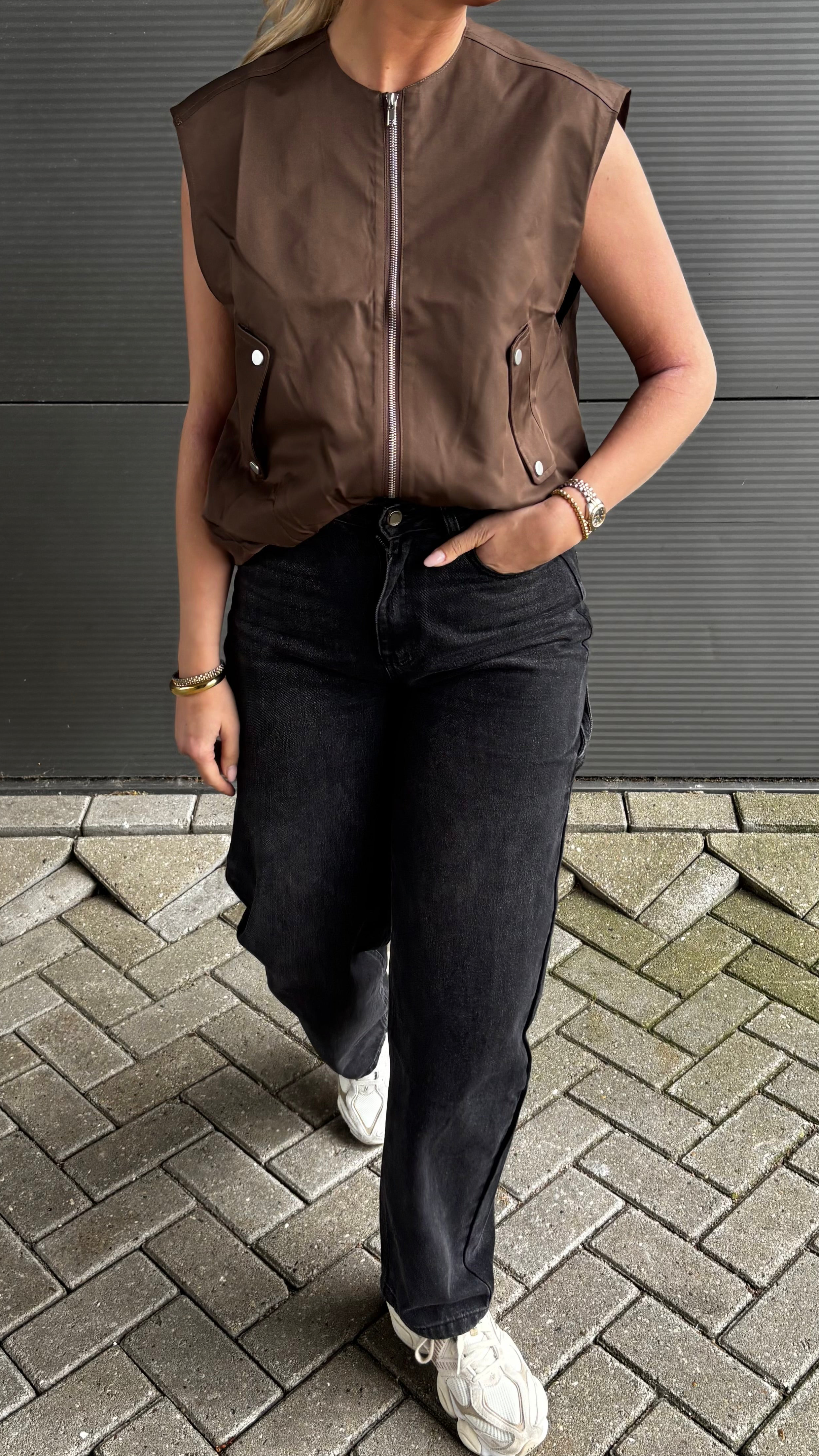Mexx Bomber Gilet Brown