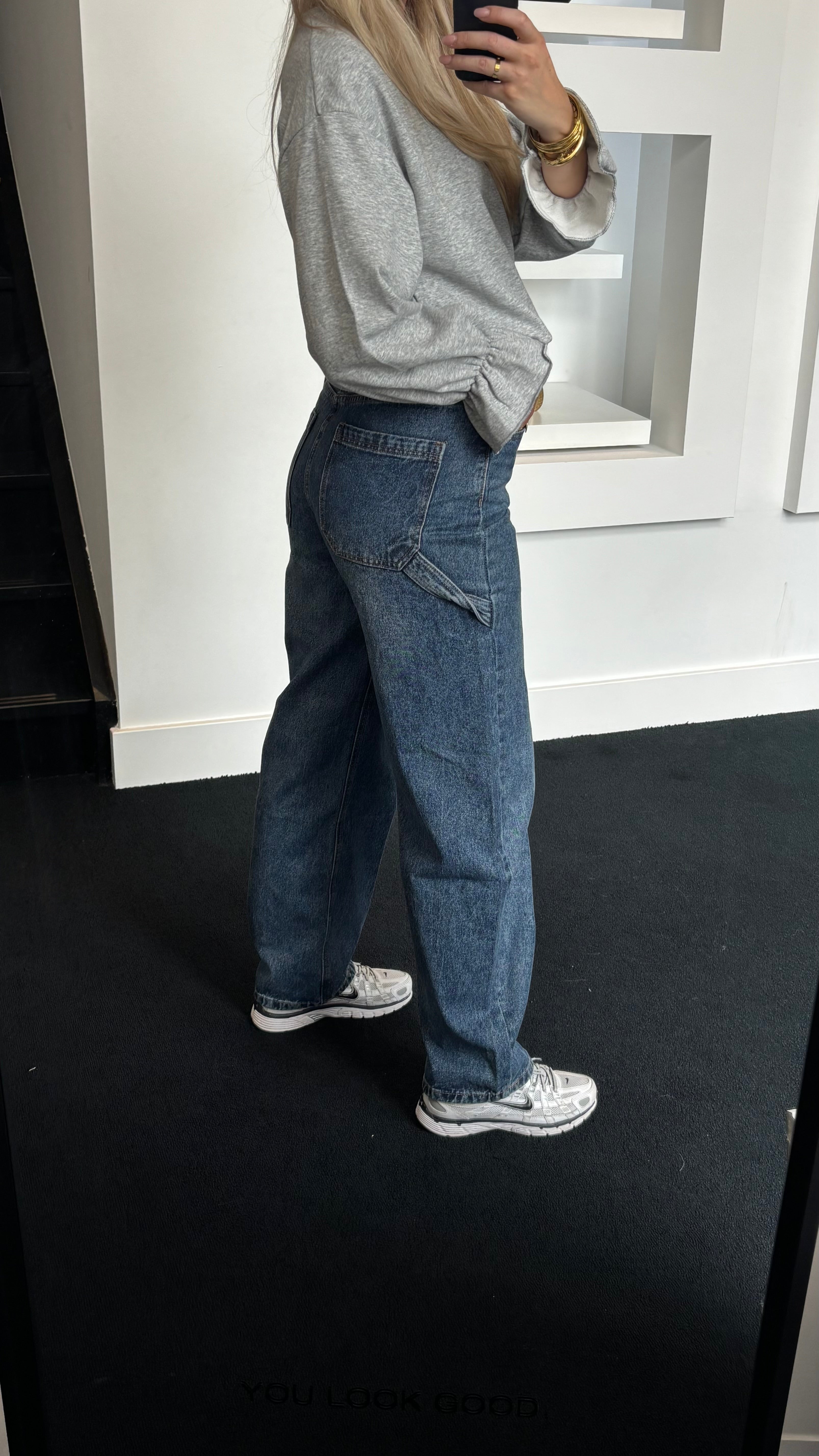 Gina Baggy Jeans Dark Denim 3239