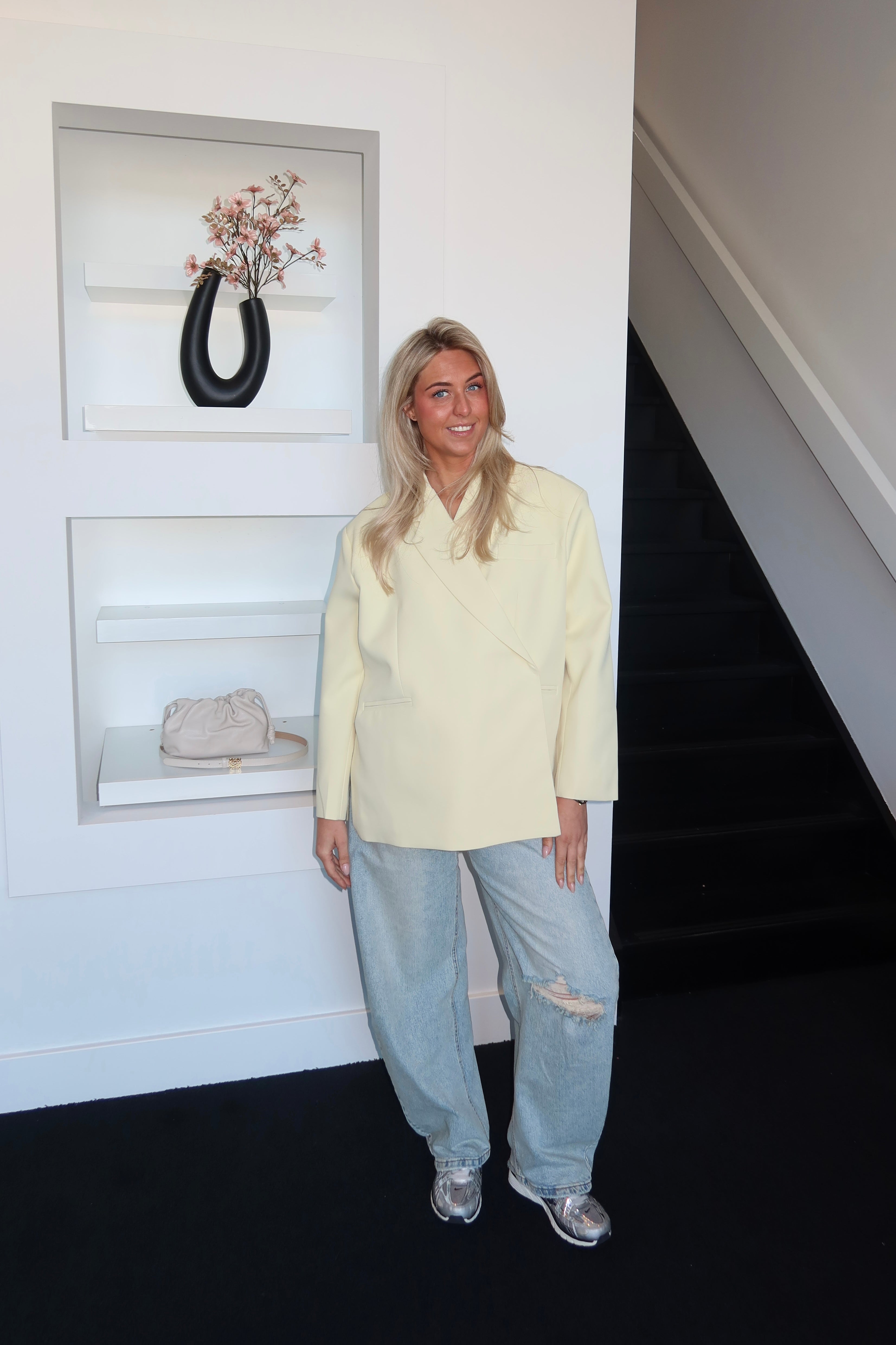 Lola Oversized Boxy Blazer Butter Yellow