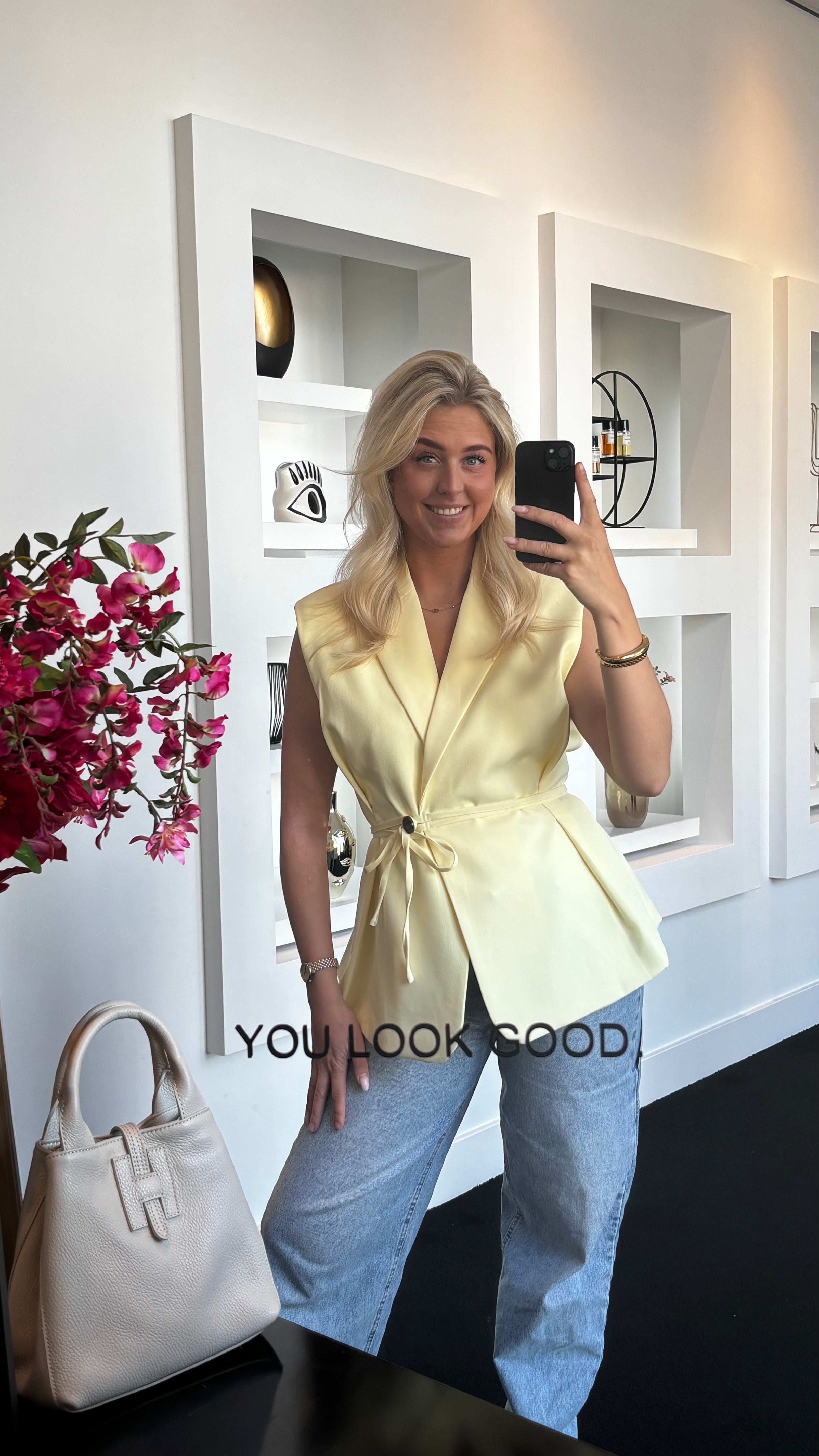 Fitted Gilet Butter Yellow 24749