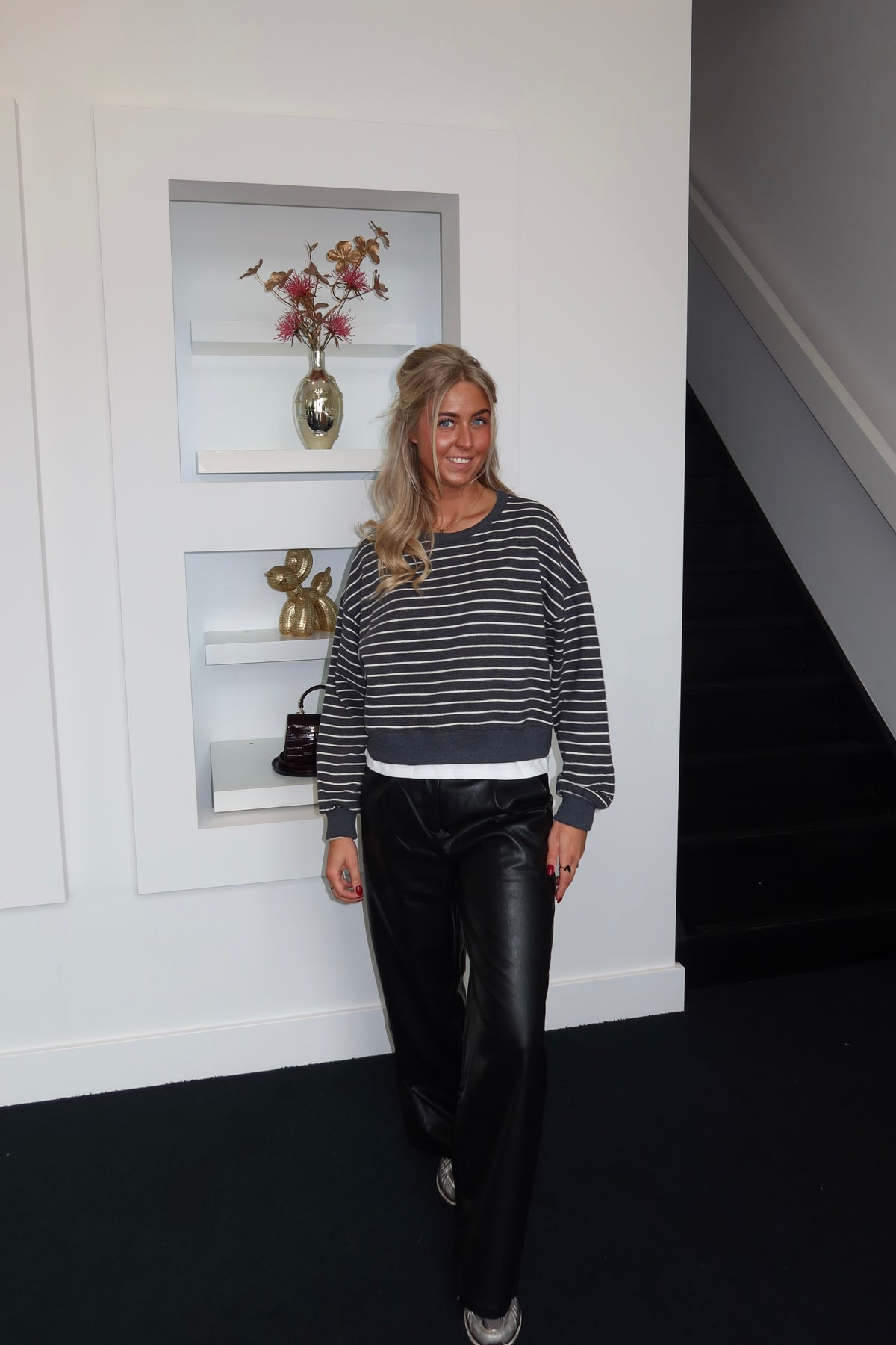 Striped Sweater Dark Grey 46018