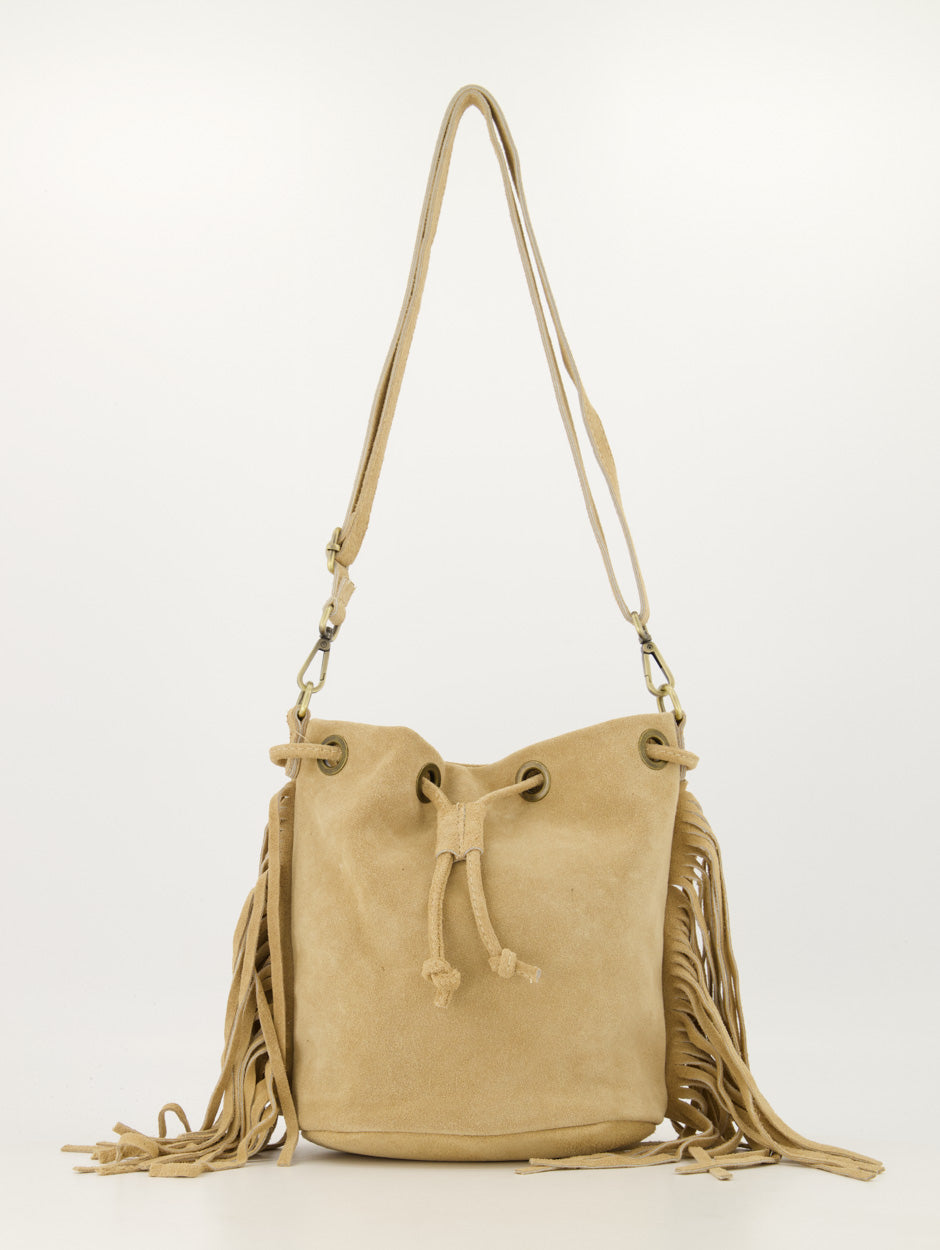 Hazel Suede Bag Sand