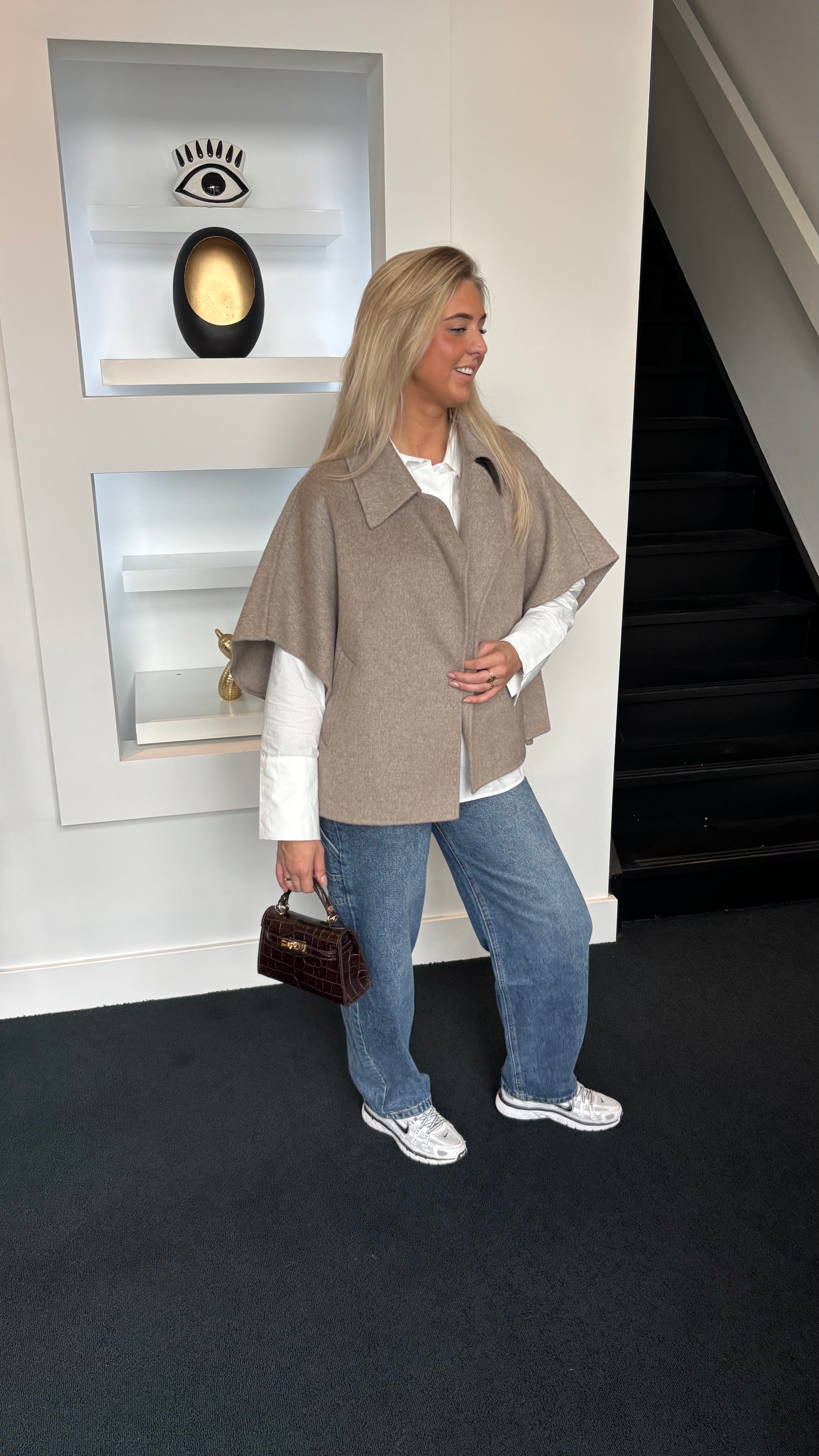 Blair Cape Jacket Taupe 5113