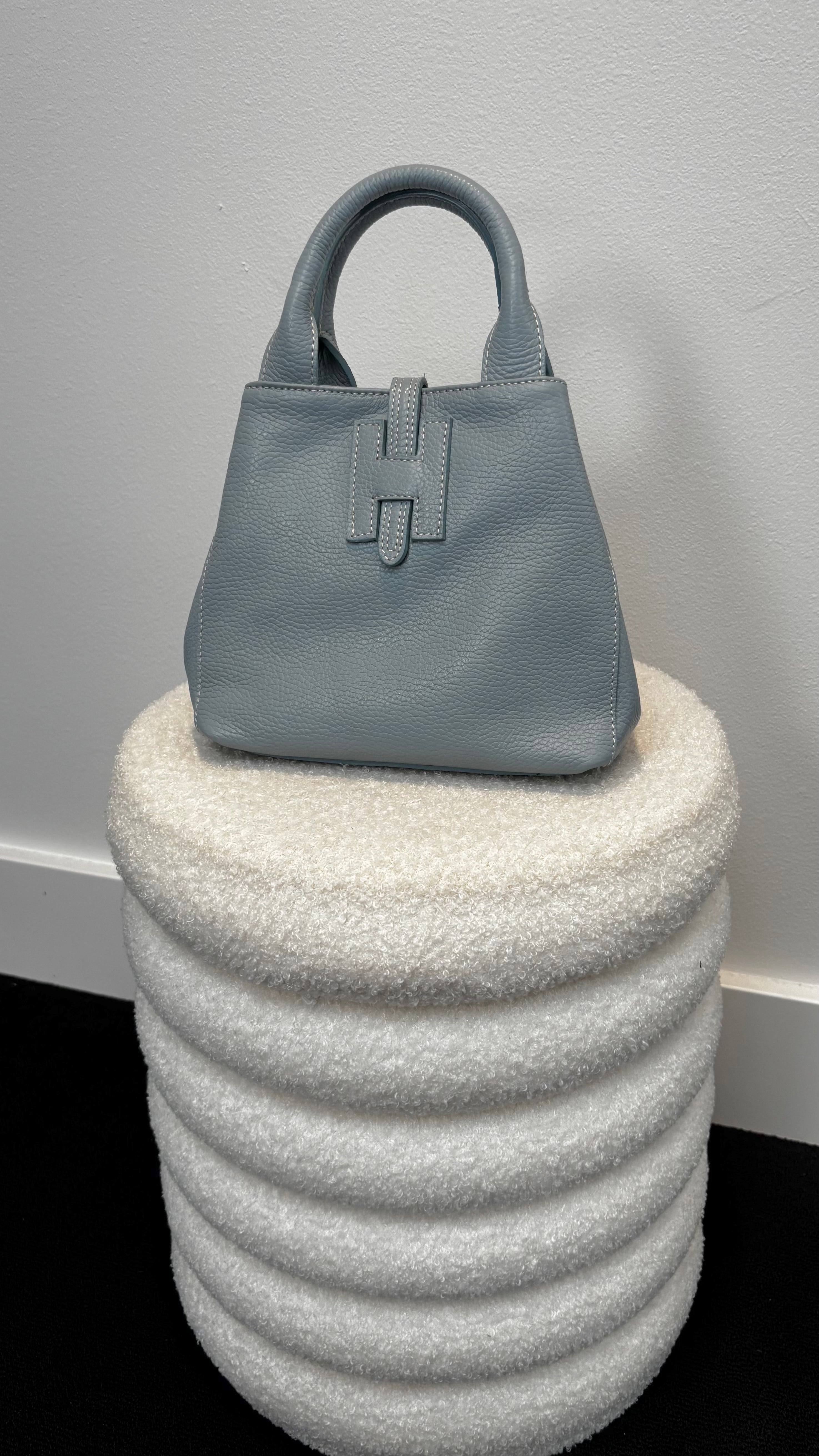 Holly Leather Bag Baby Blue