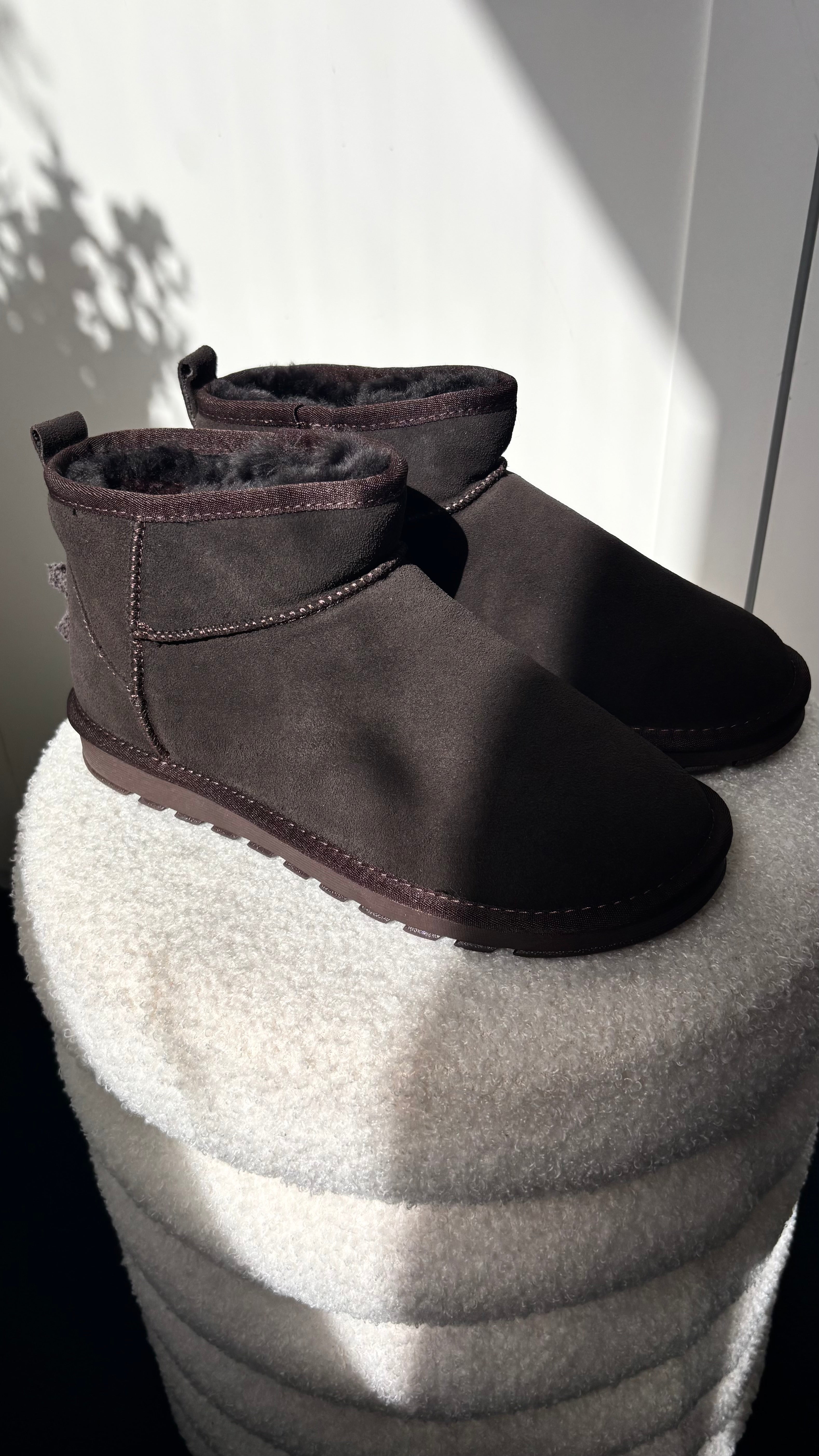 Real Leather Ultra Mini Comfy Boots