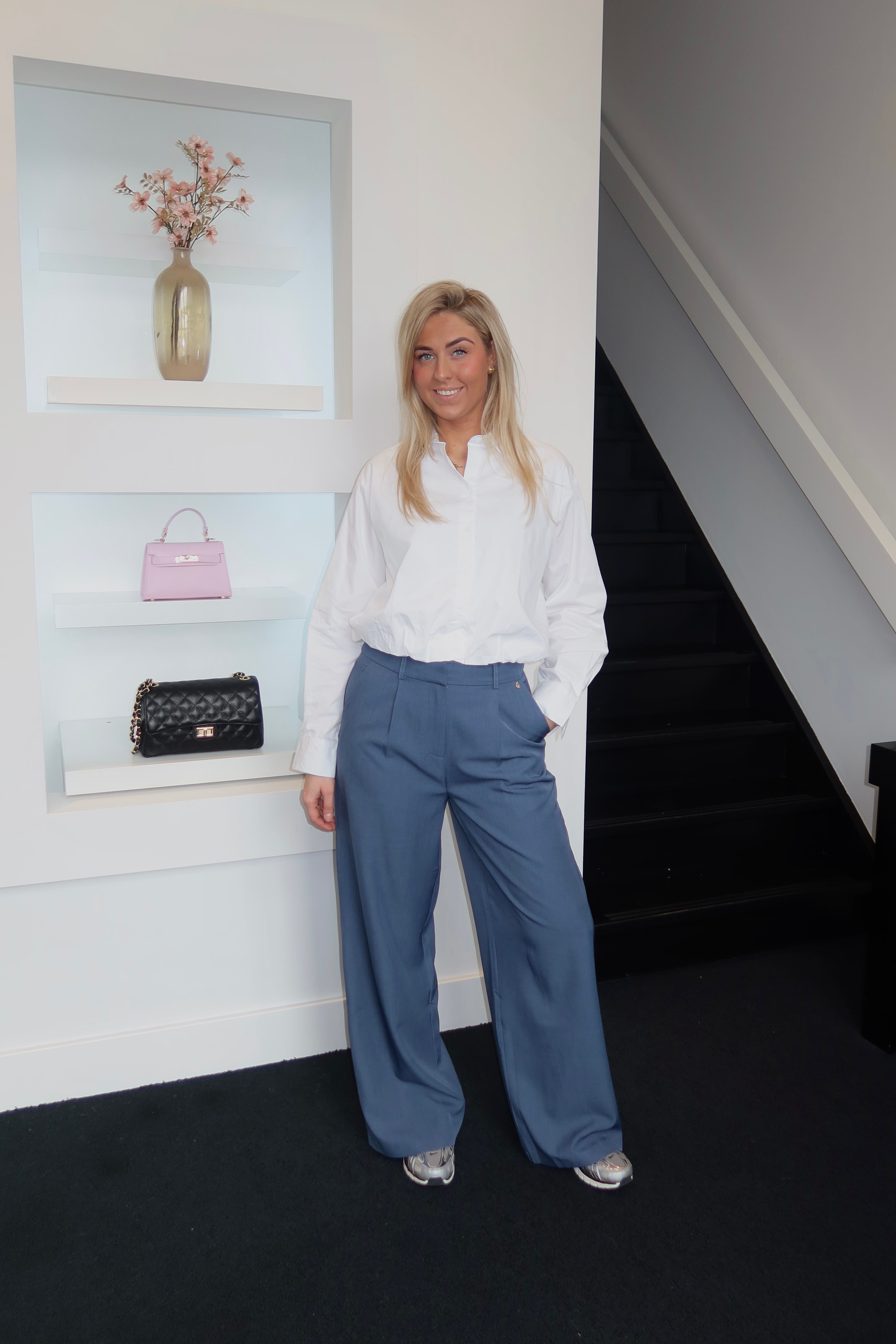 Gris Pantalon Jeans Blue