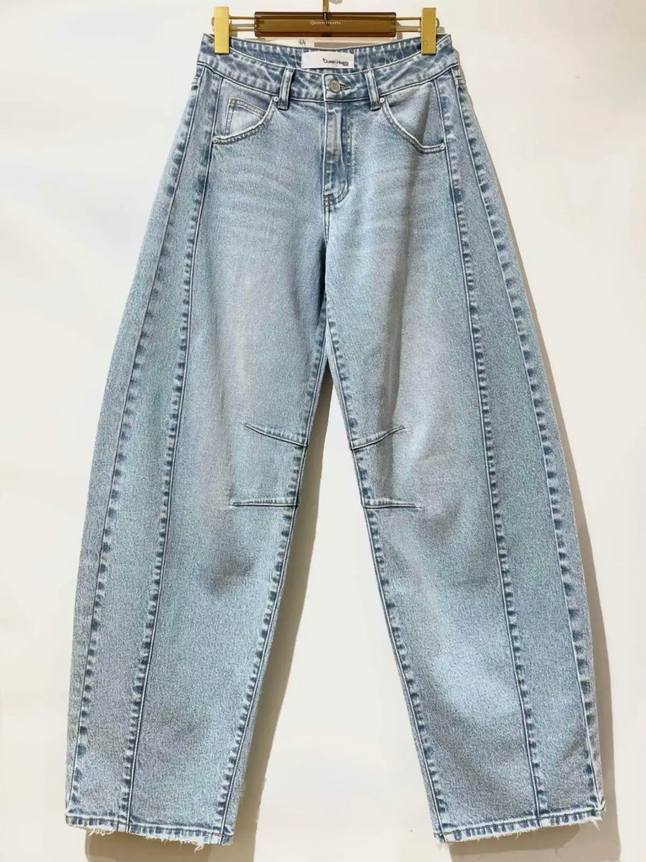 The Viral Mid Waist Barrel Jeans 3819