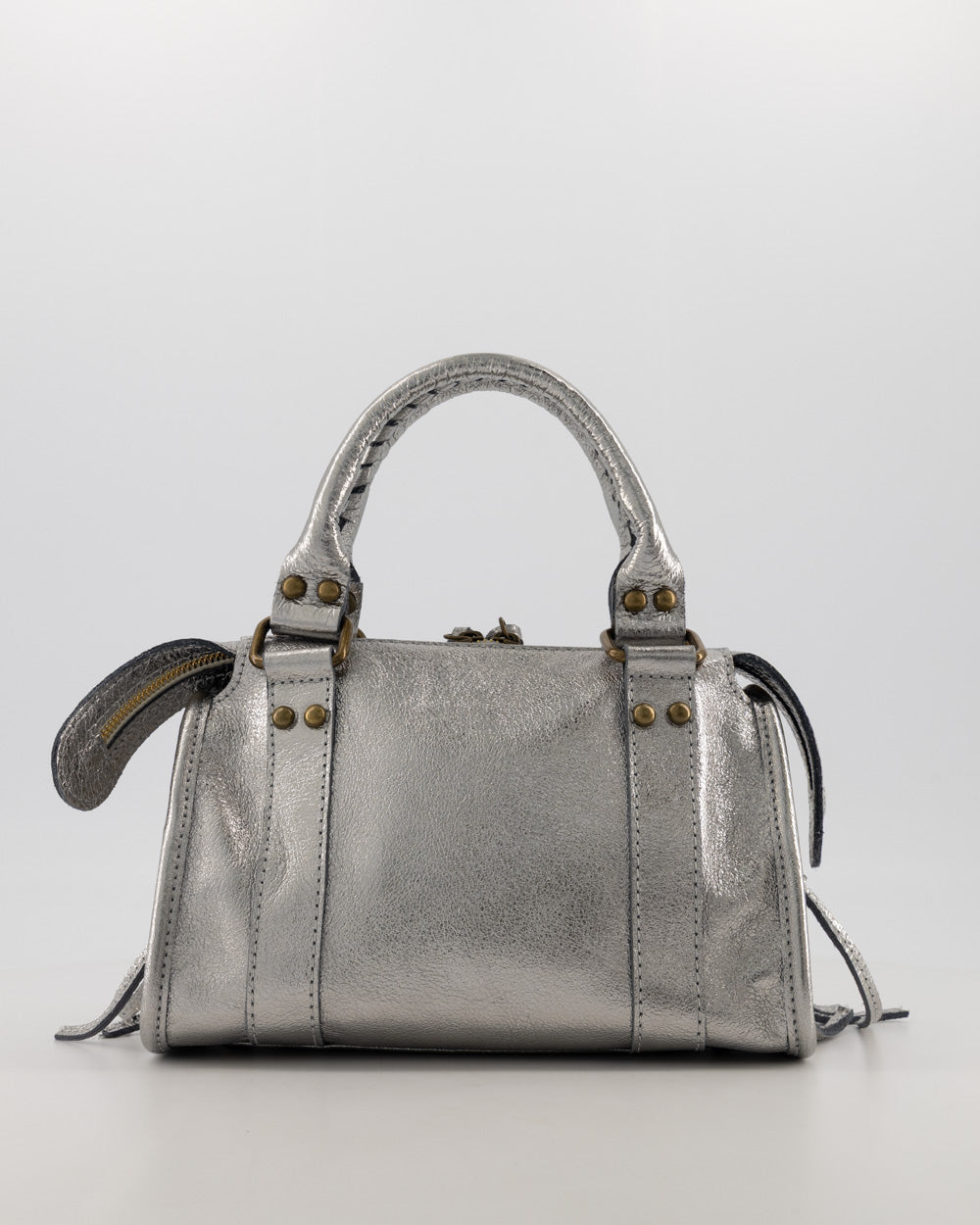 City Leather Bag Silver