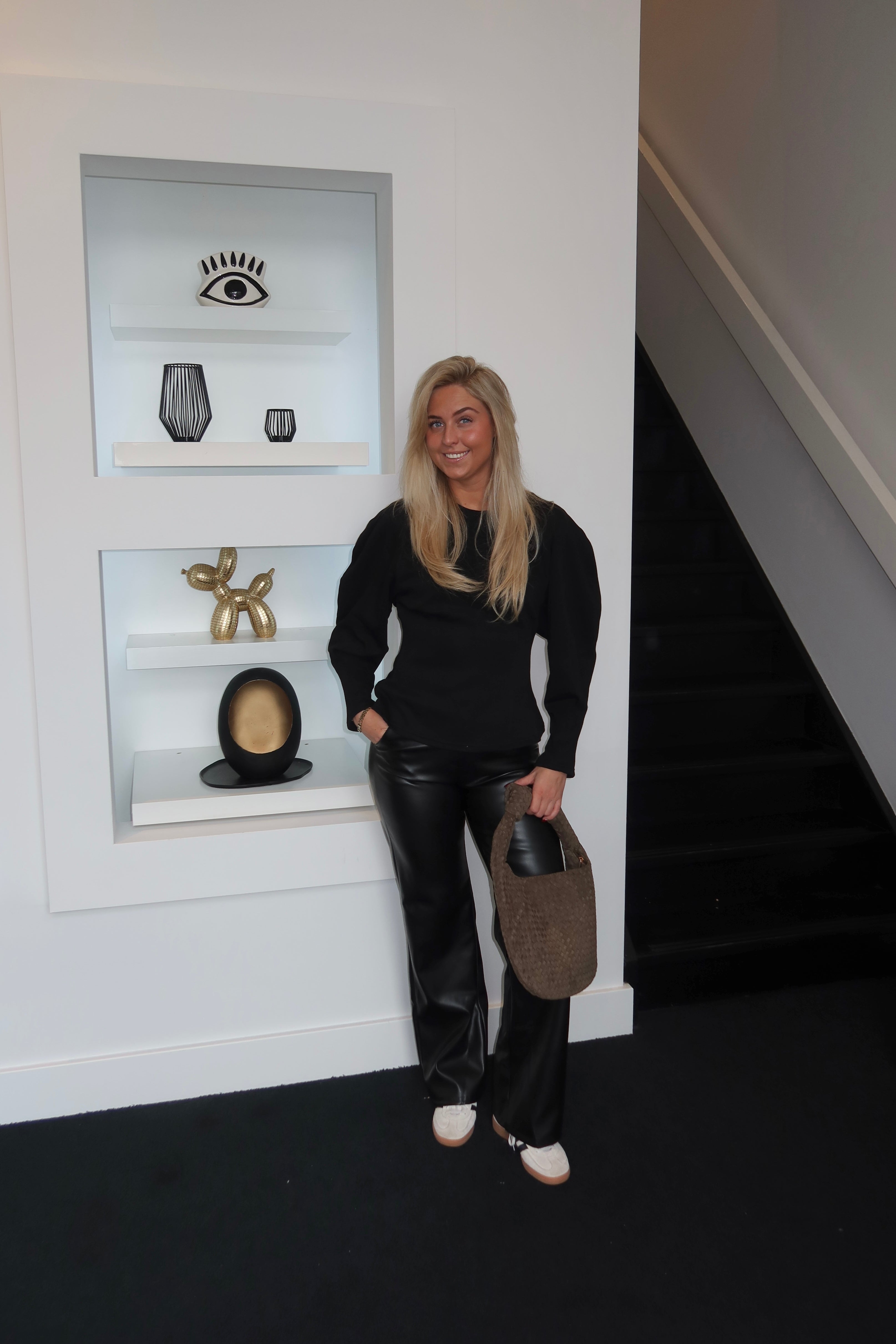 Nova Wide Leg Leather Pants 317