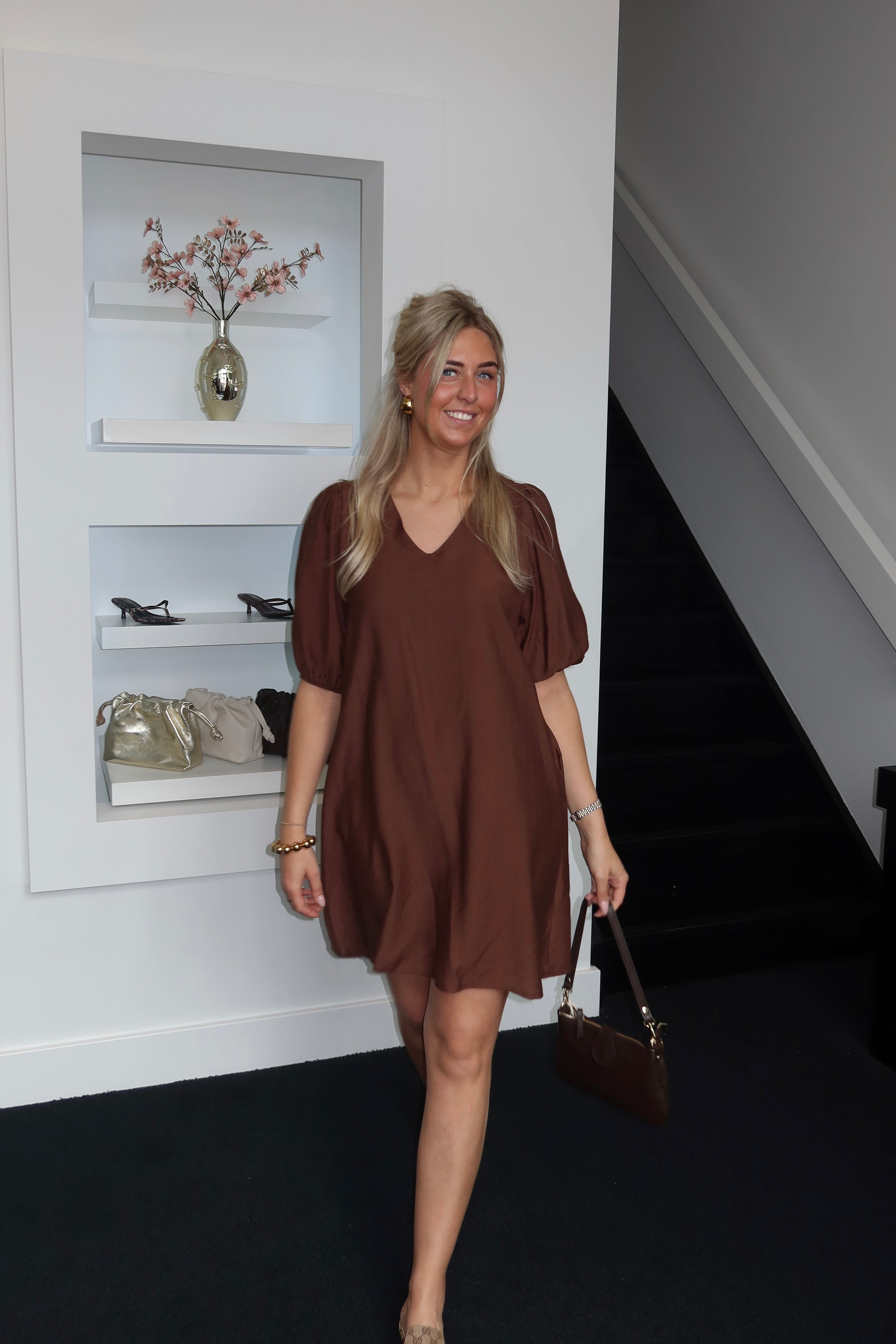 Paradise Dress Dark Brown 3844-1