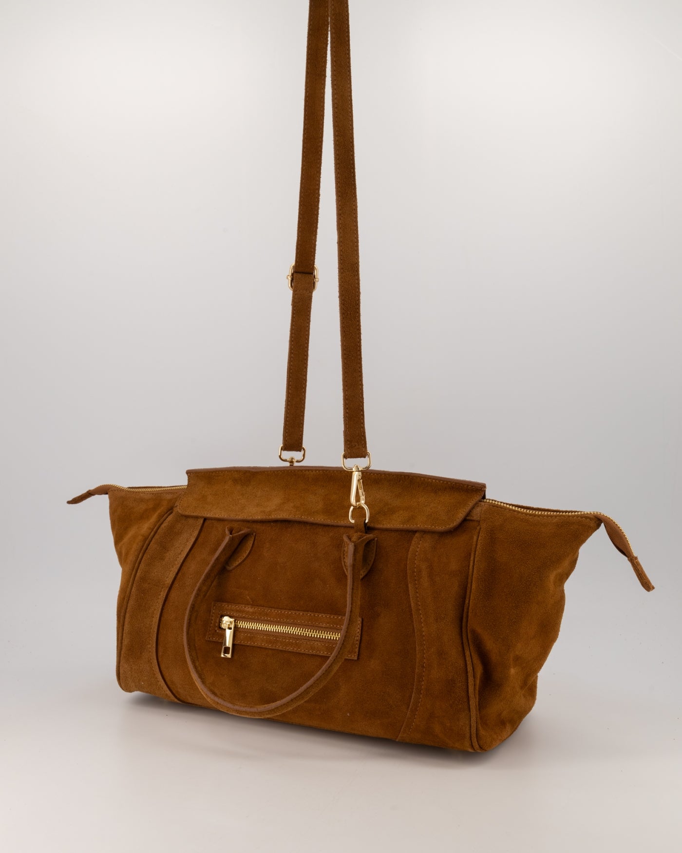 Possini Suede Large Bag Cognac