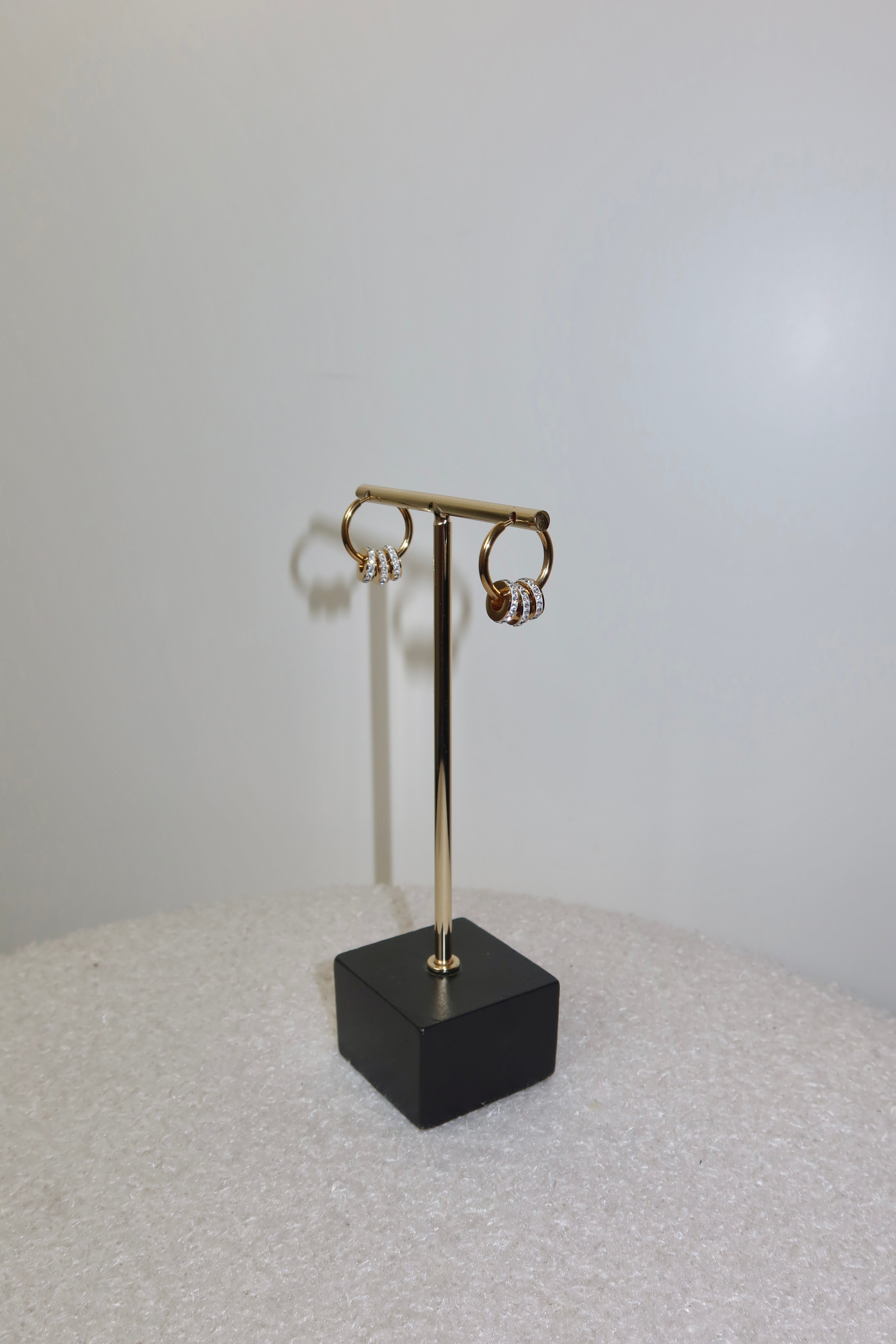 Mini Sparkle Hoops Gold