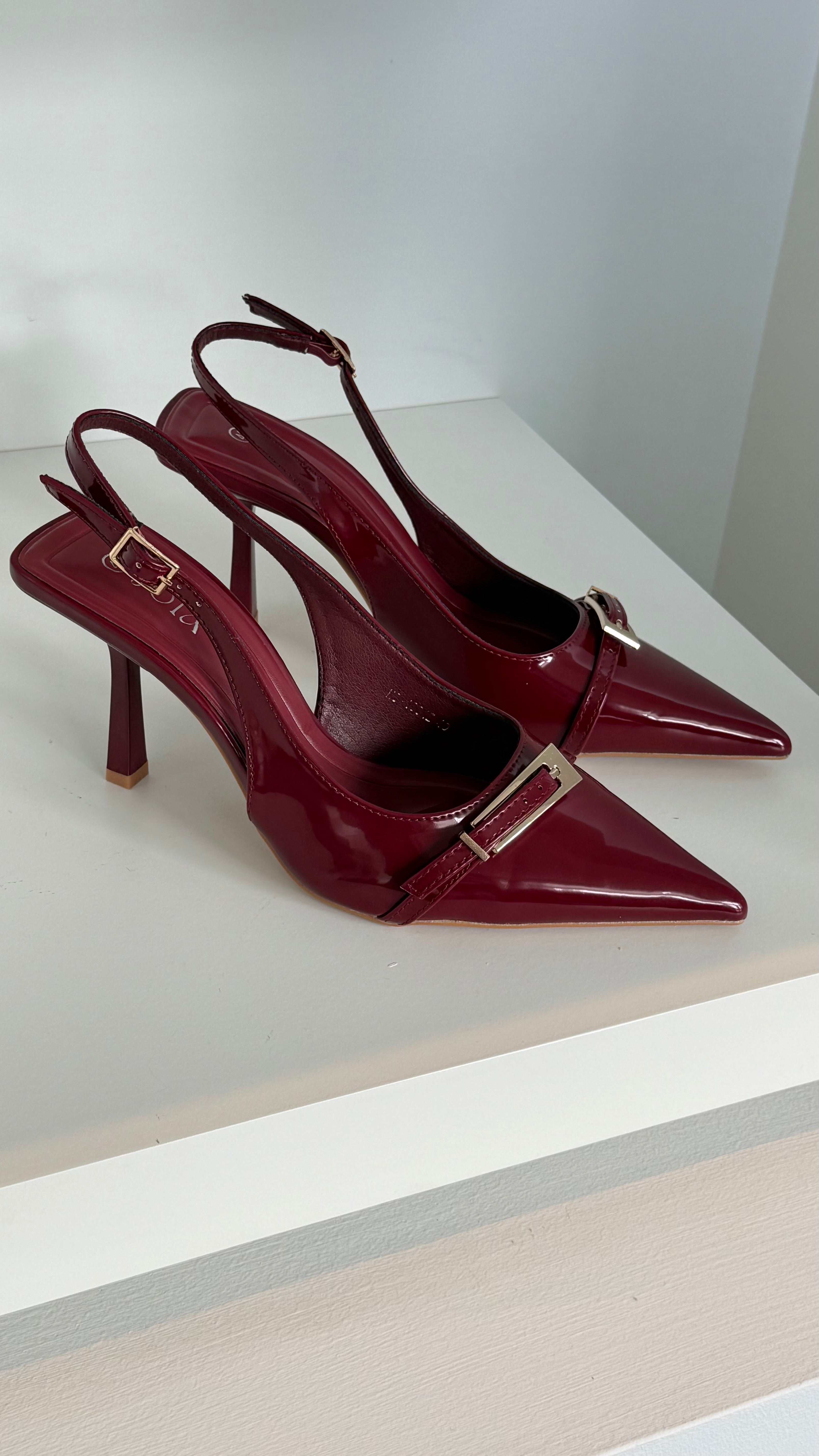 Scarlett Slingbacks Burgundy