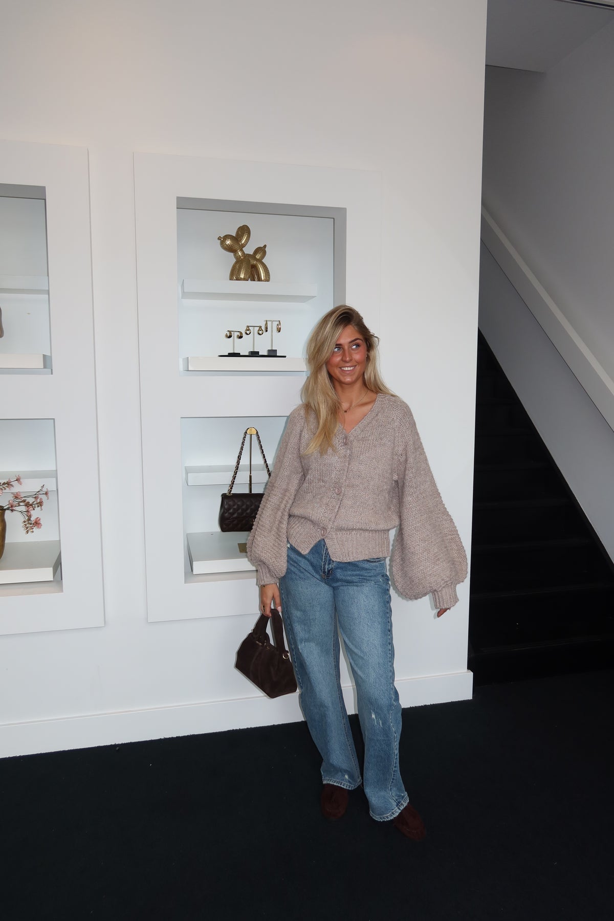 Knitted Cardigan Camel 2013-11