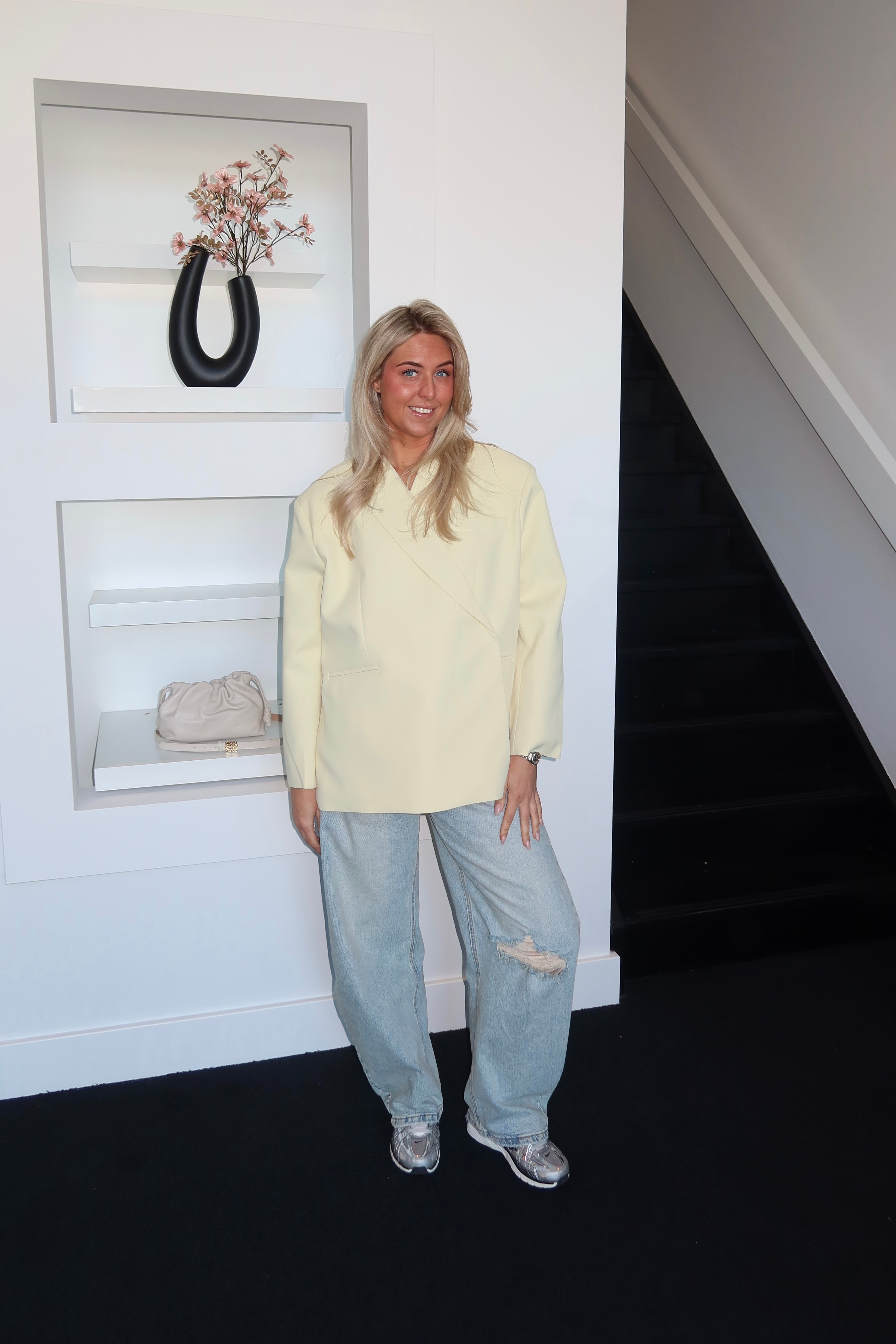 Lola Oversized Boxy Blazer Butter Yellow