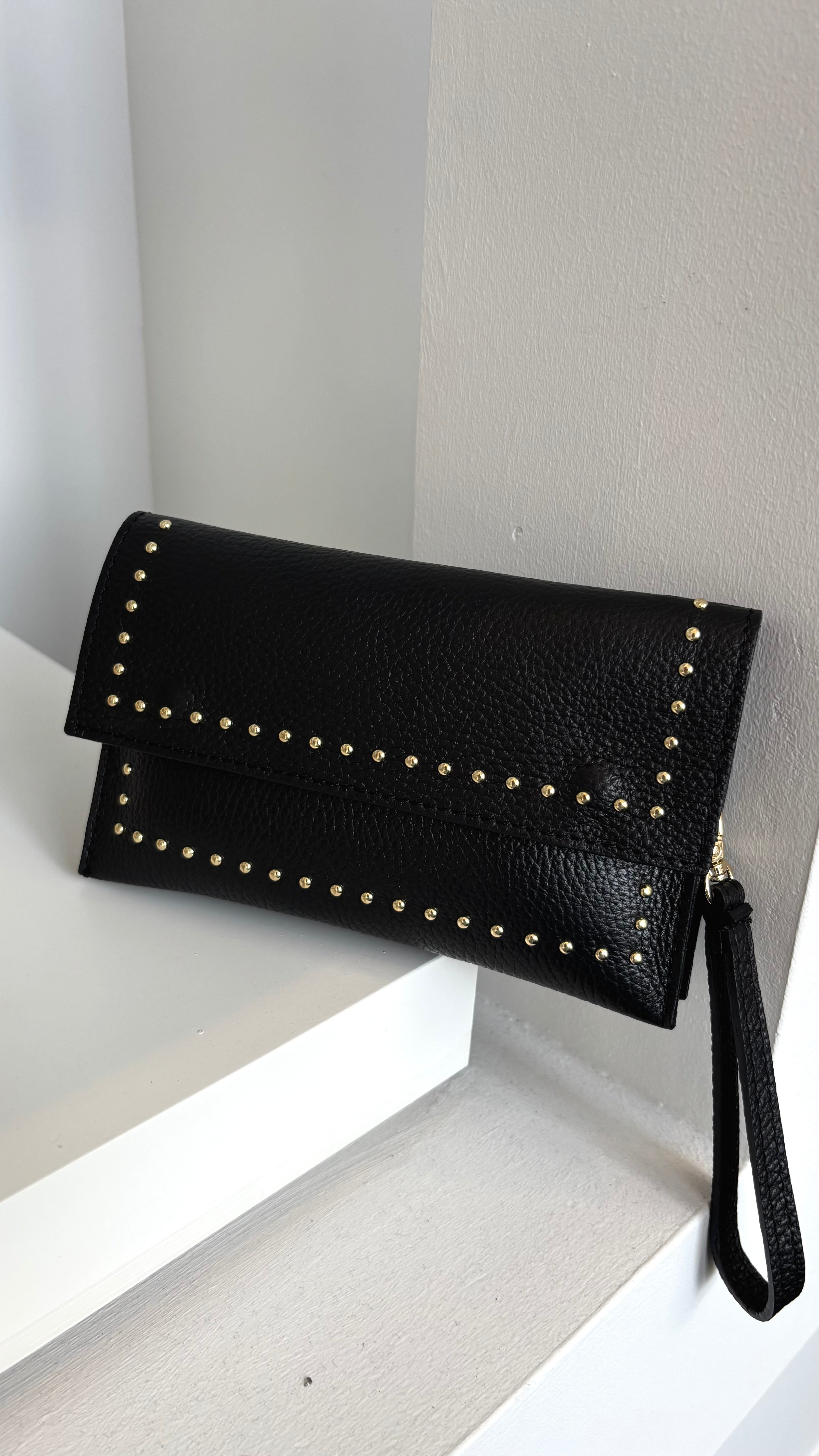 Studded Clutch Black