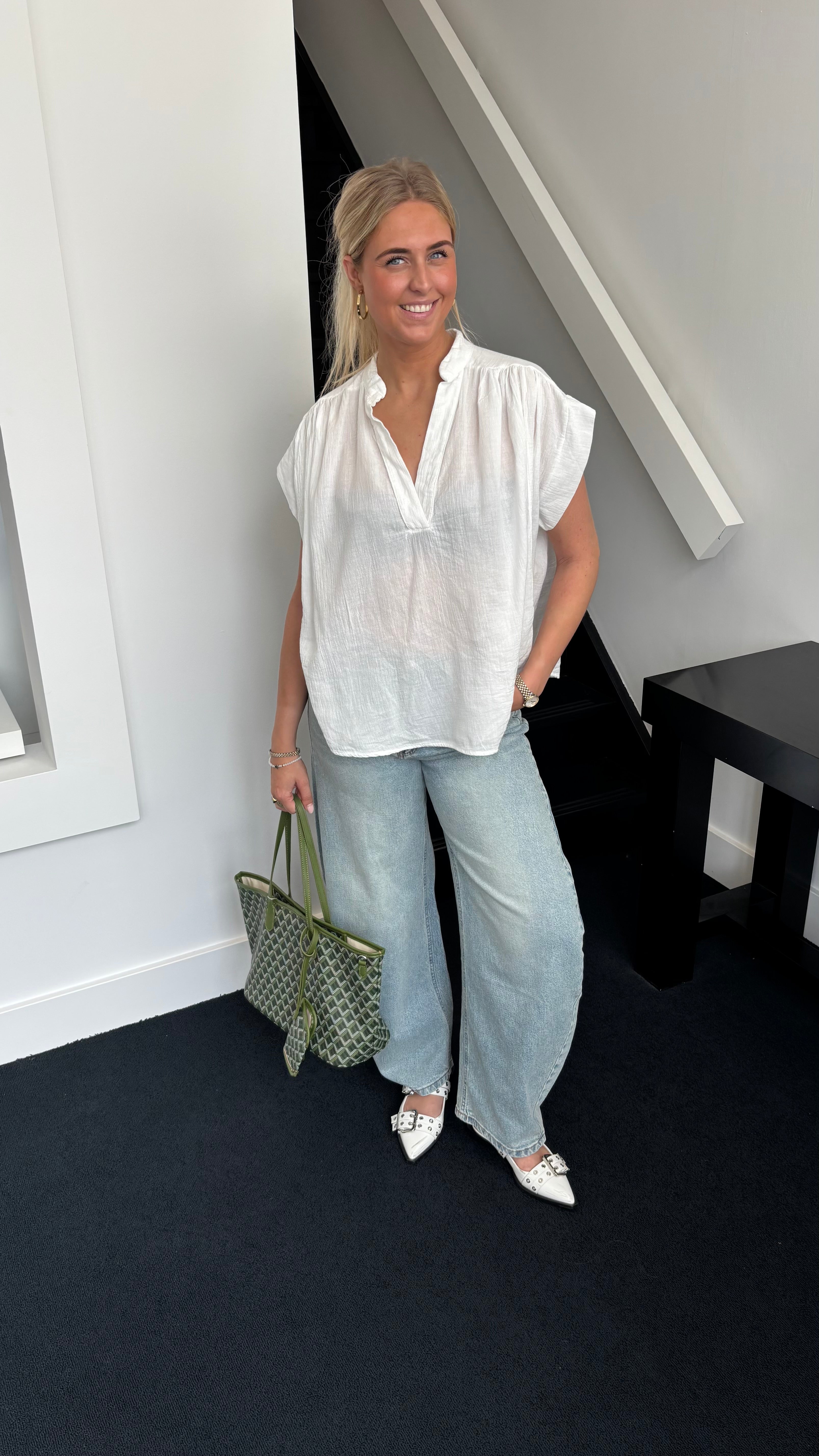 Clean Cotton Blouse White