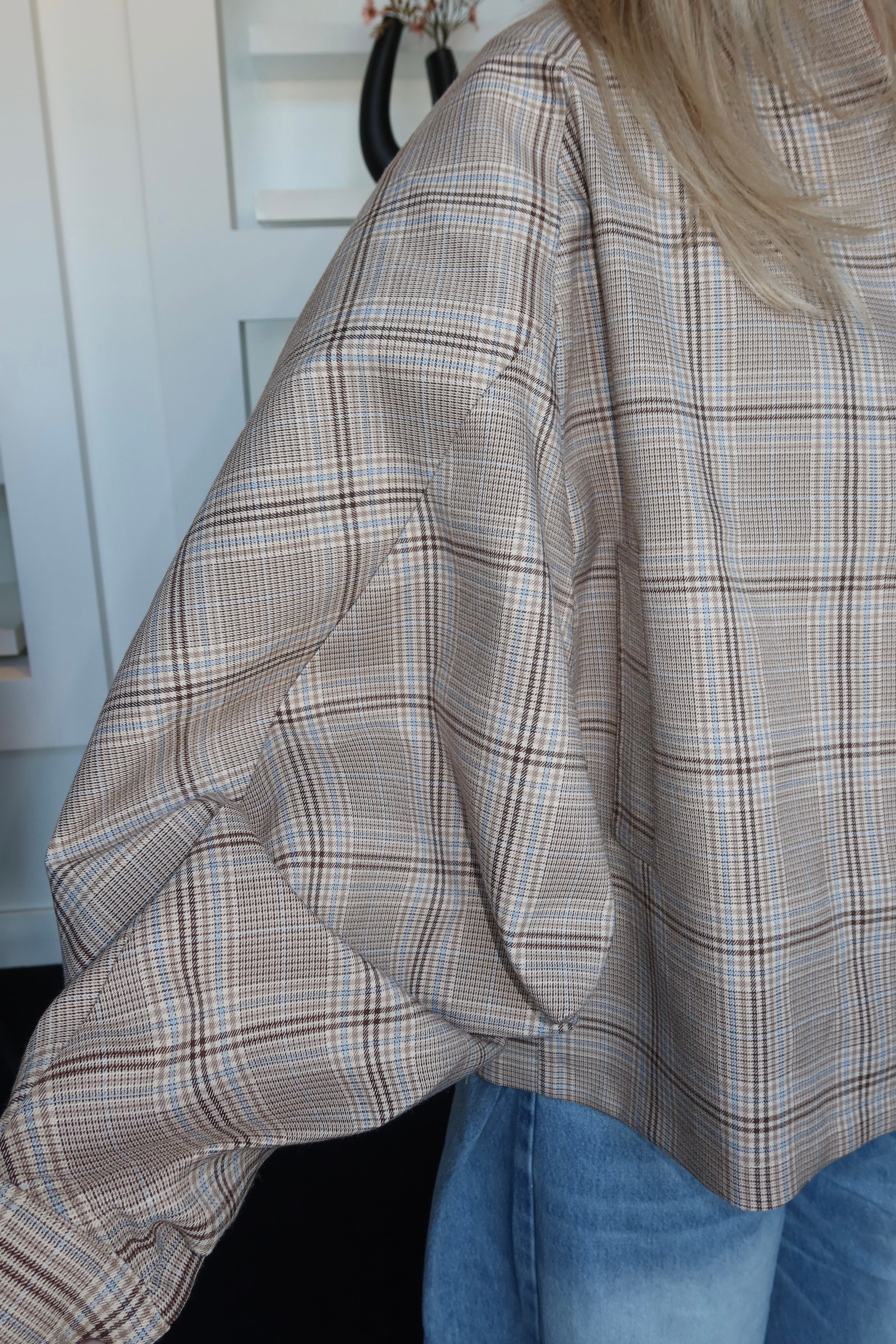 Eli Jacket Khaki Plaid