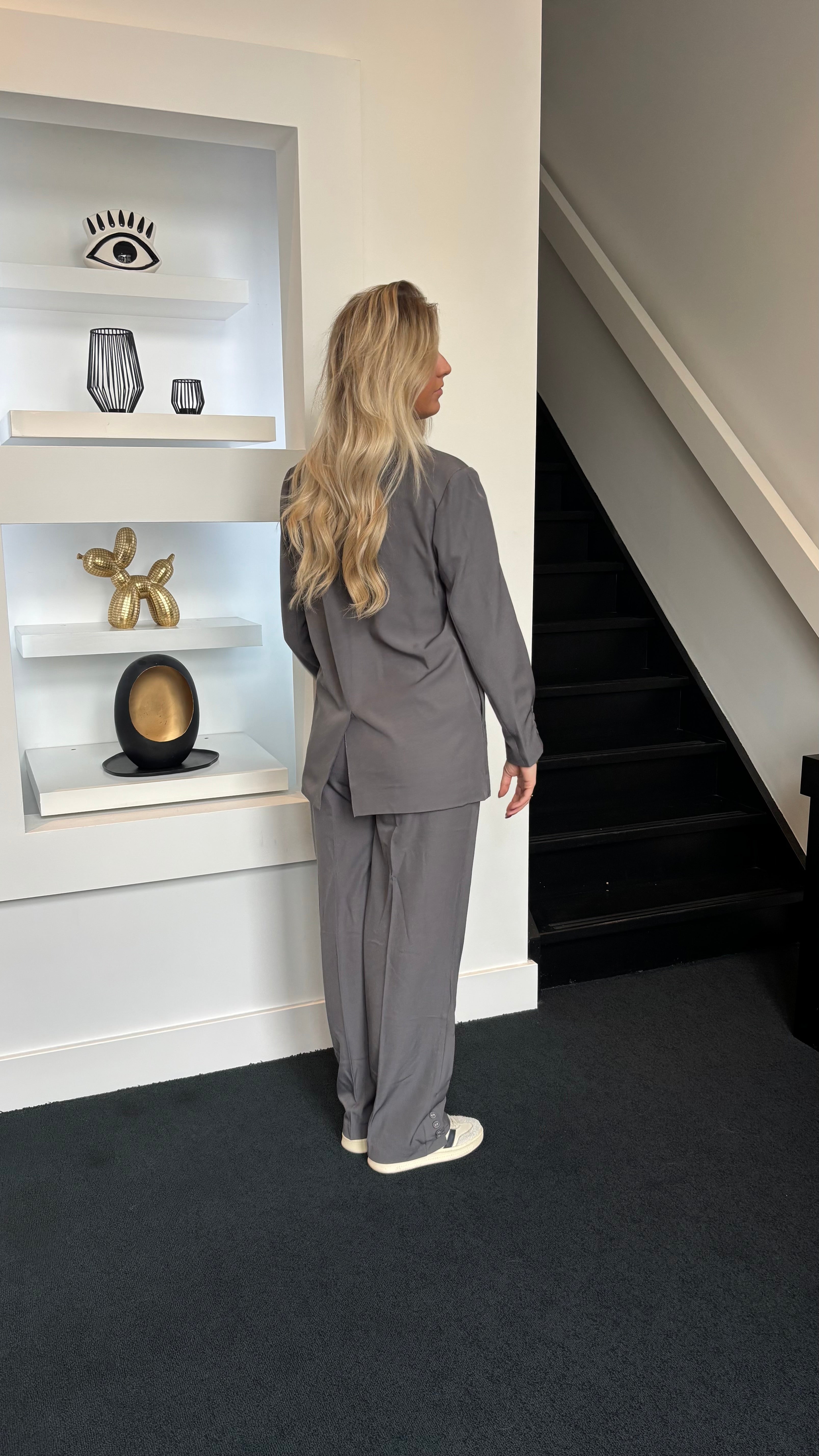 Pamela Belted Blazer Grey 24727