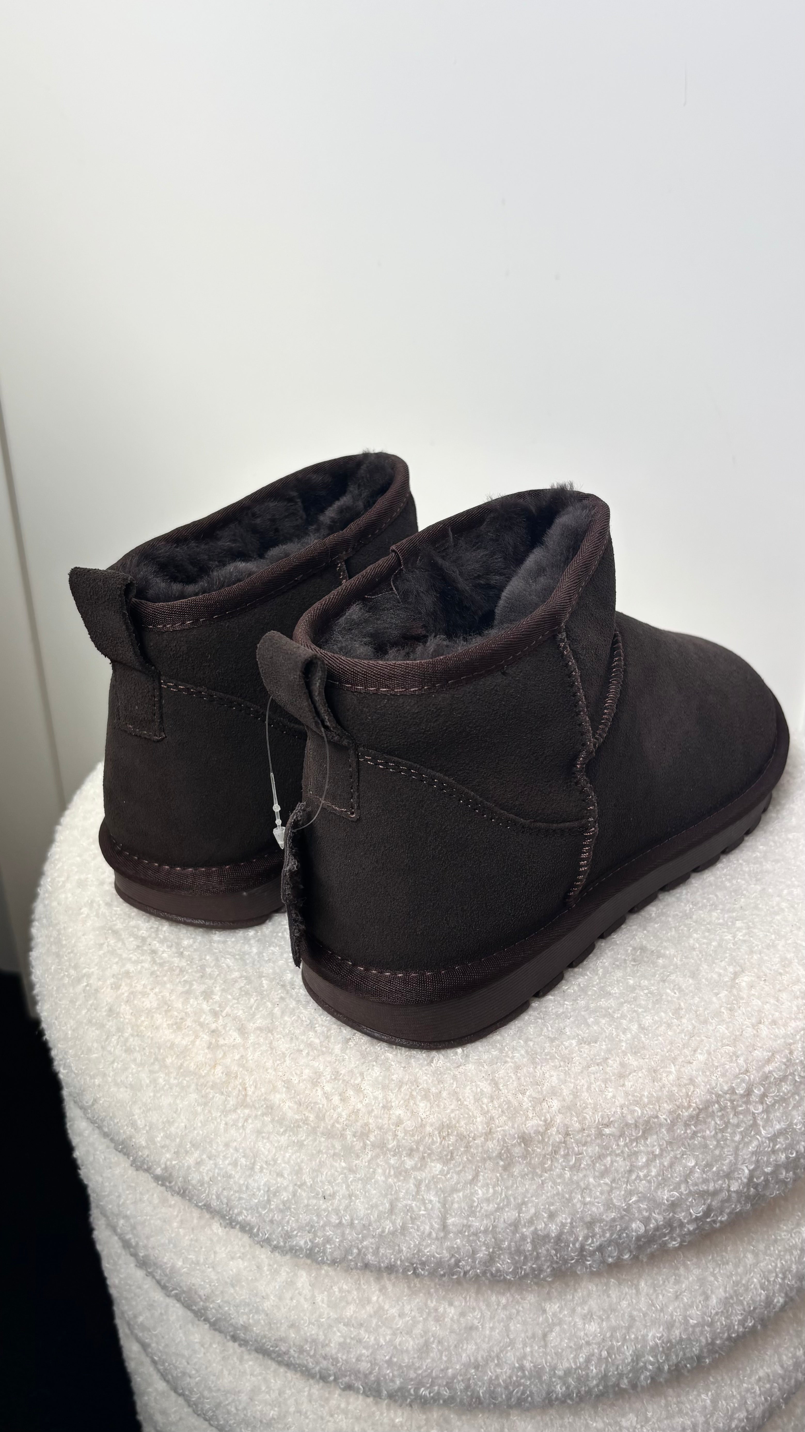 Real Leather Ultra Mini Comfy Boots