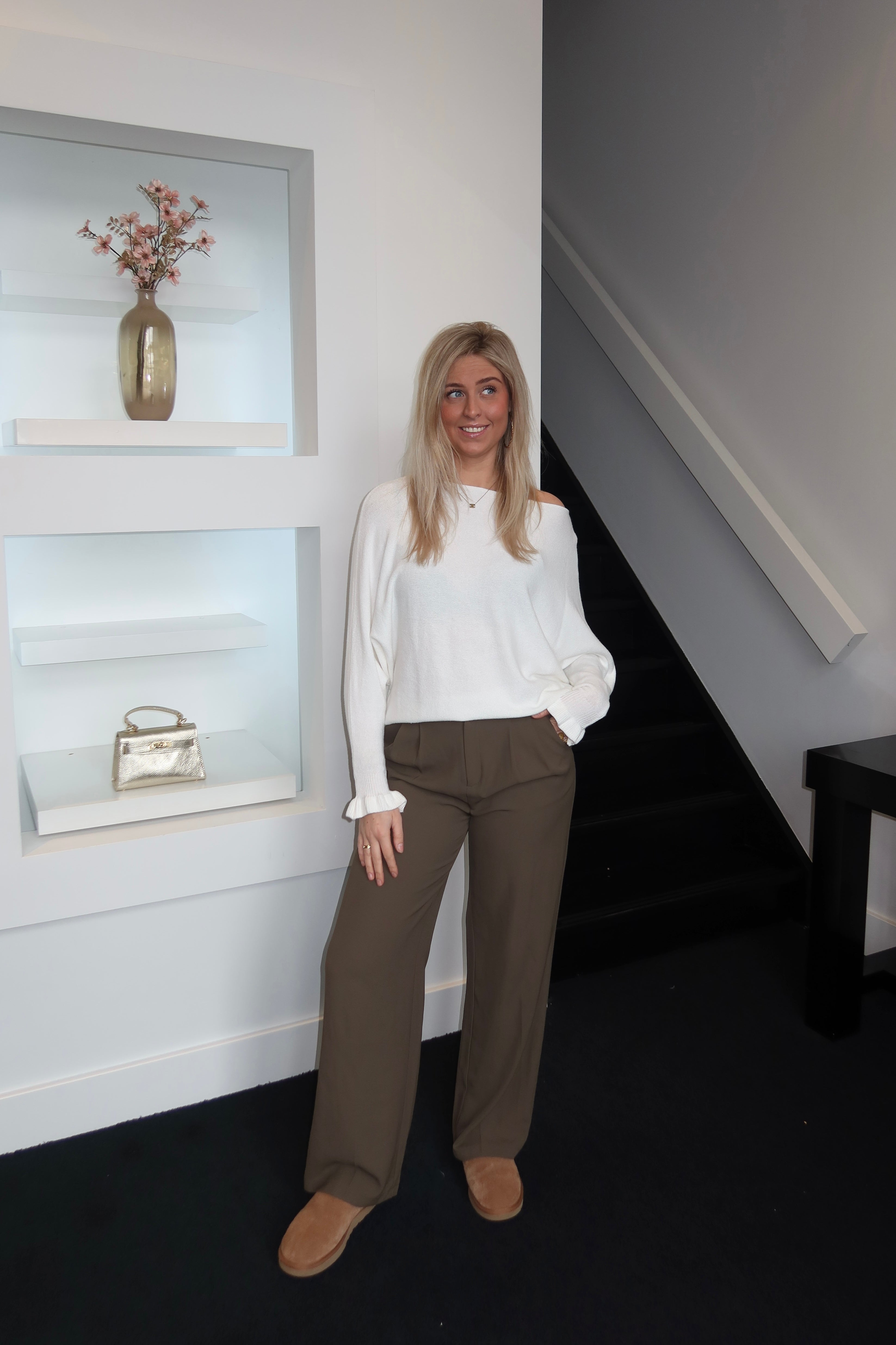 Gianna Knitted Sweater White