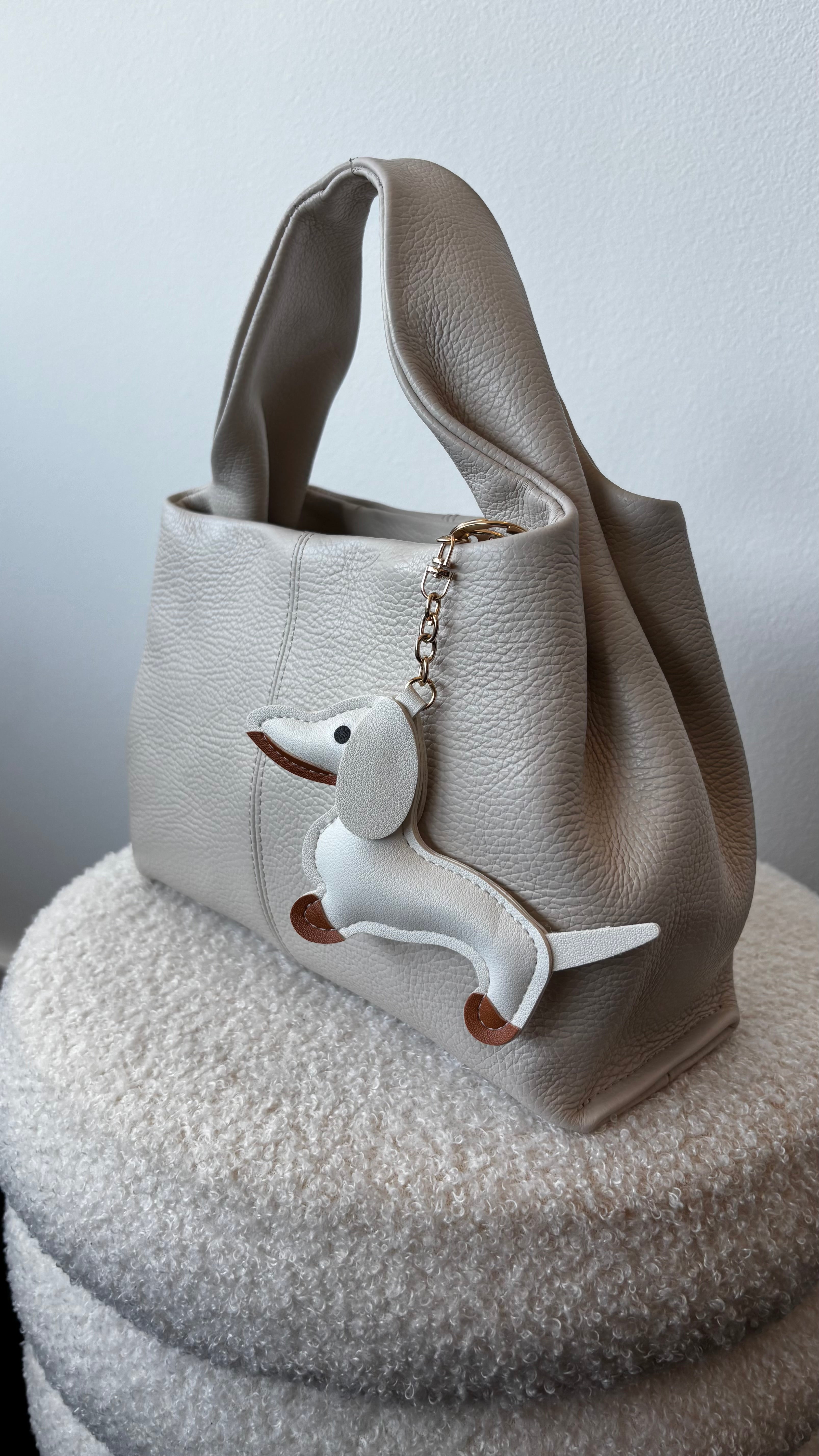 Polly Leather Bag Ecru