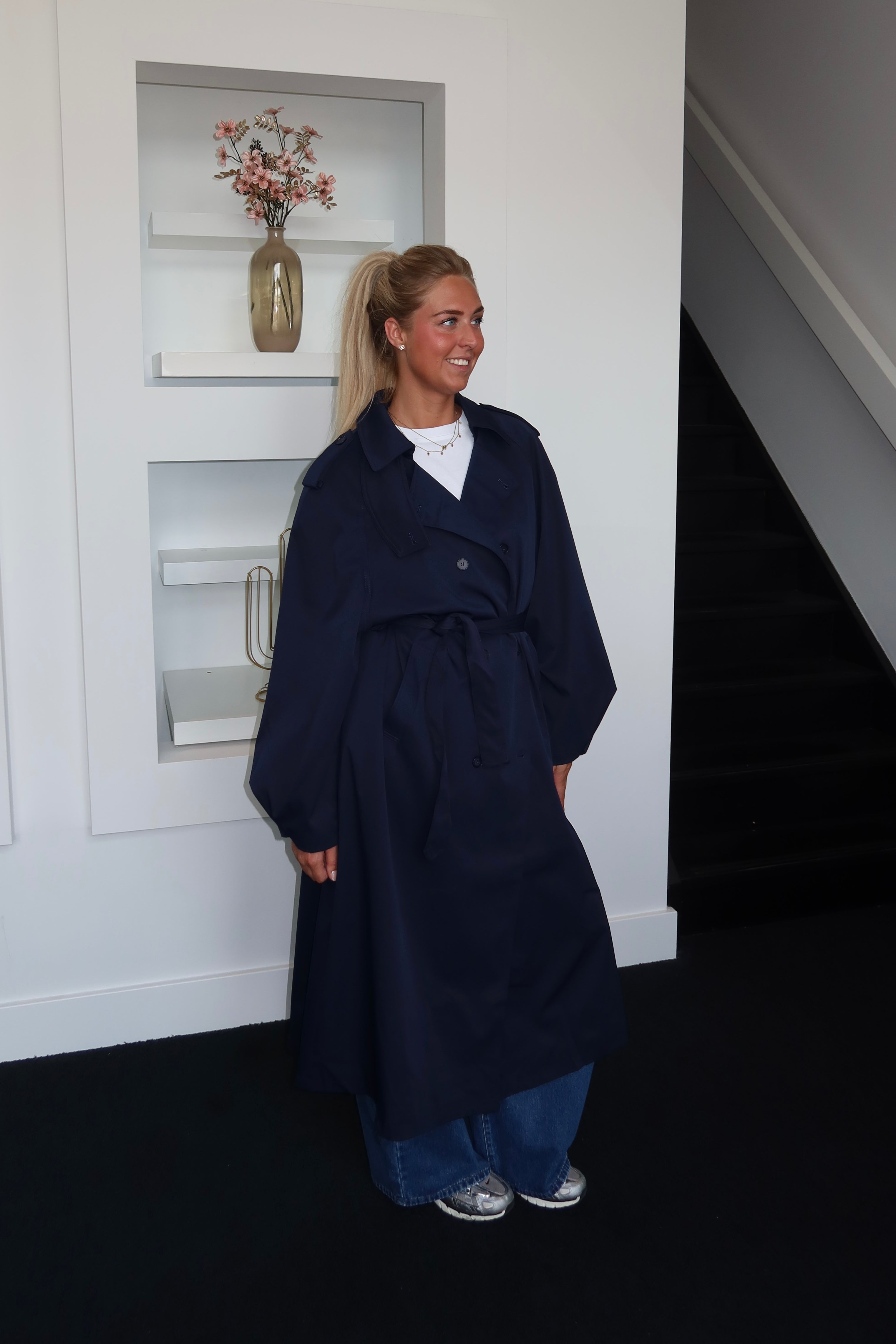 Trench Coat Midnight Blue 3186