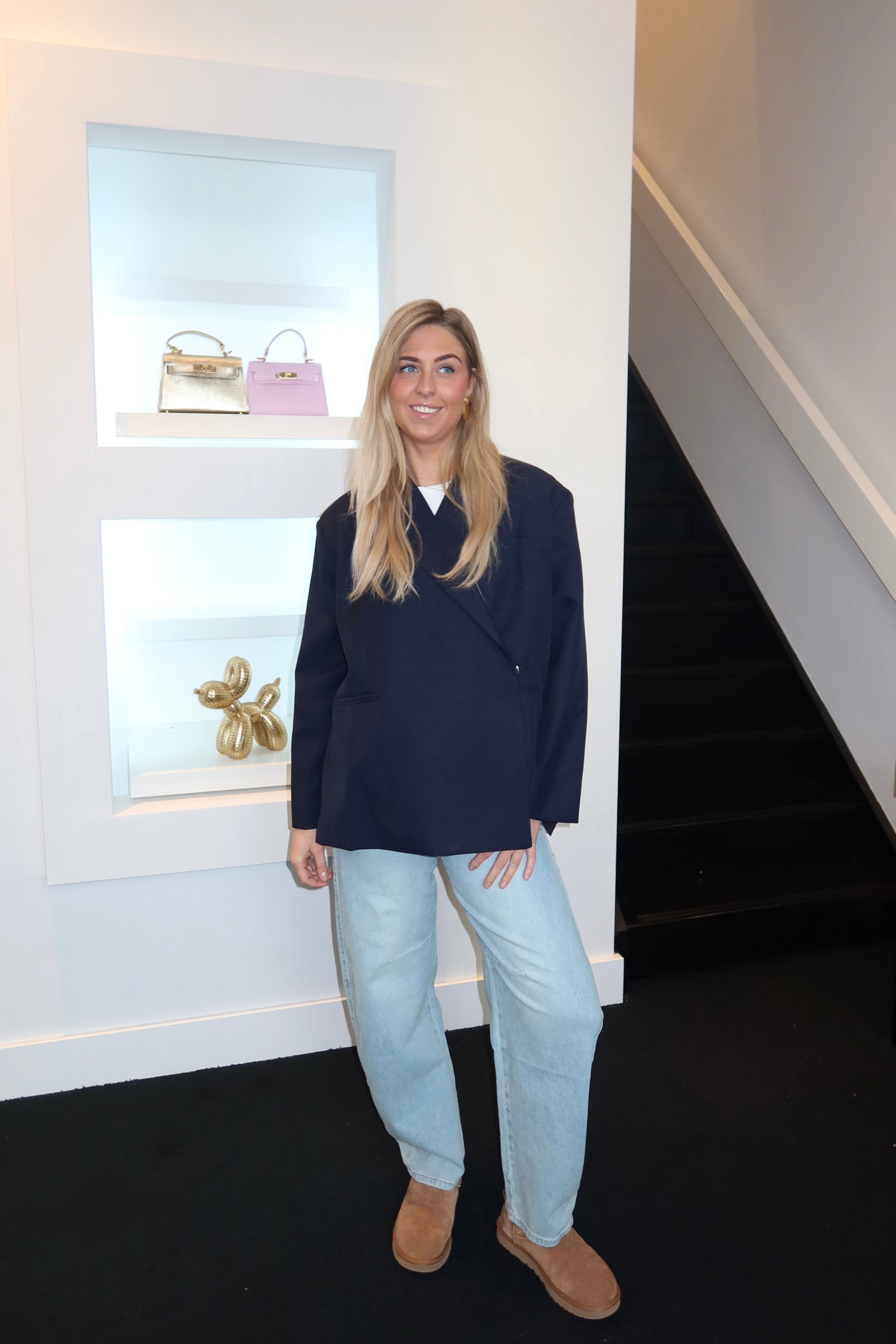 Lola Oversized Boxy Blazer Navy