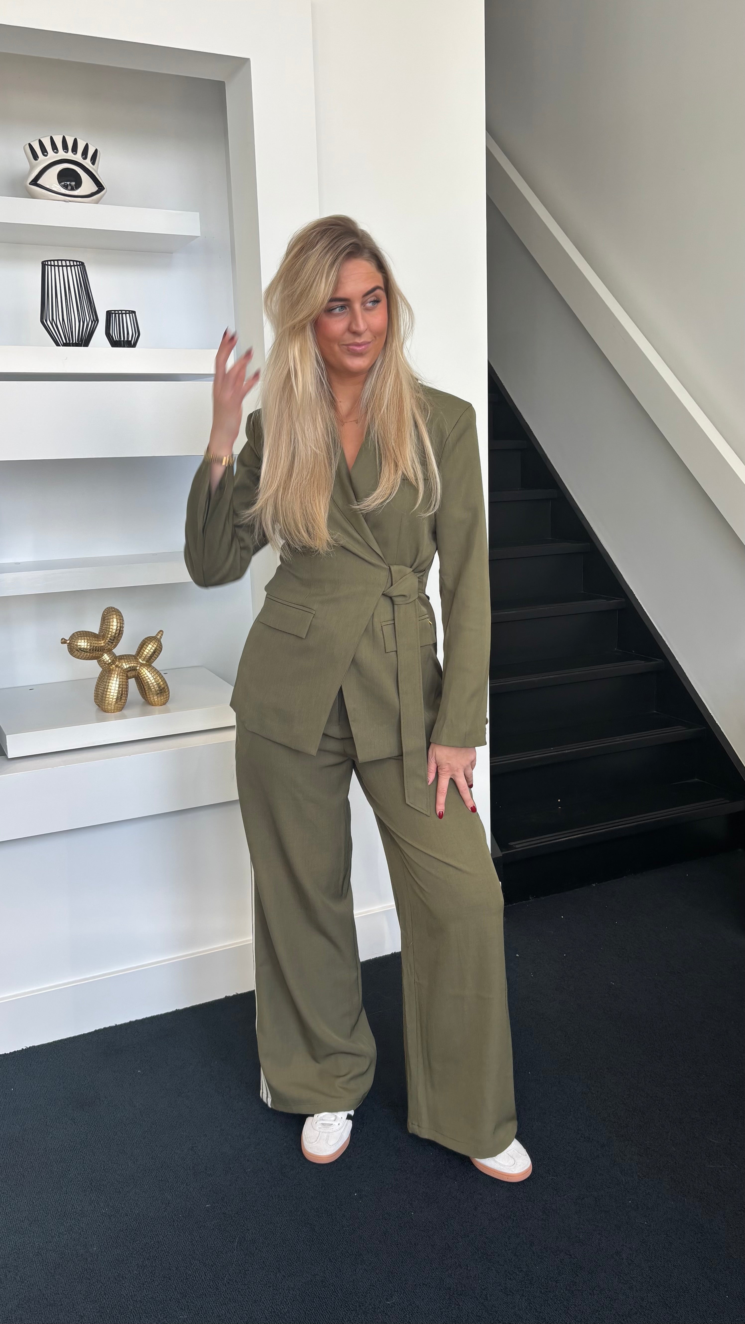Lily Belted Blazer Olive
