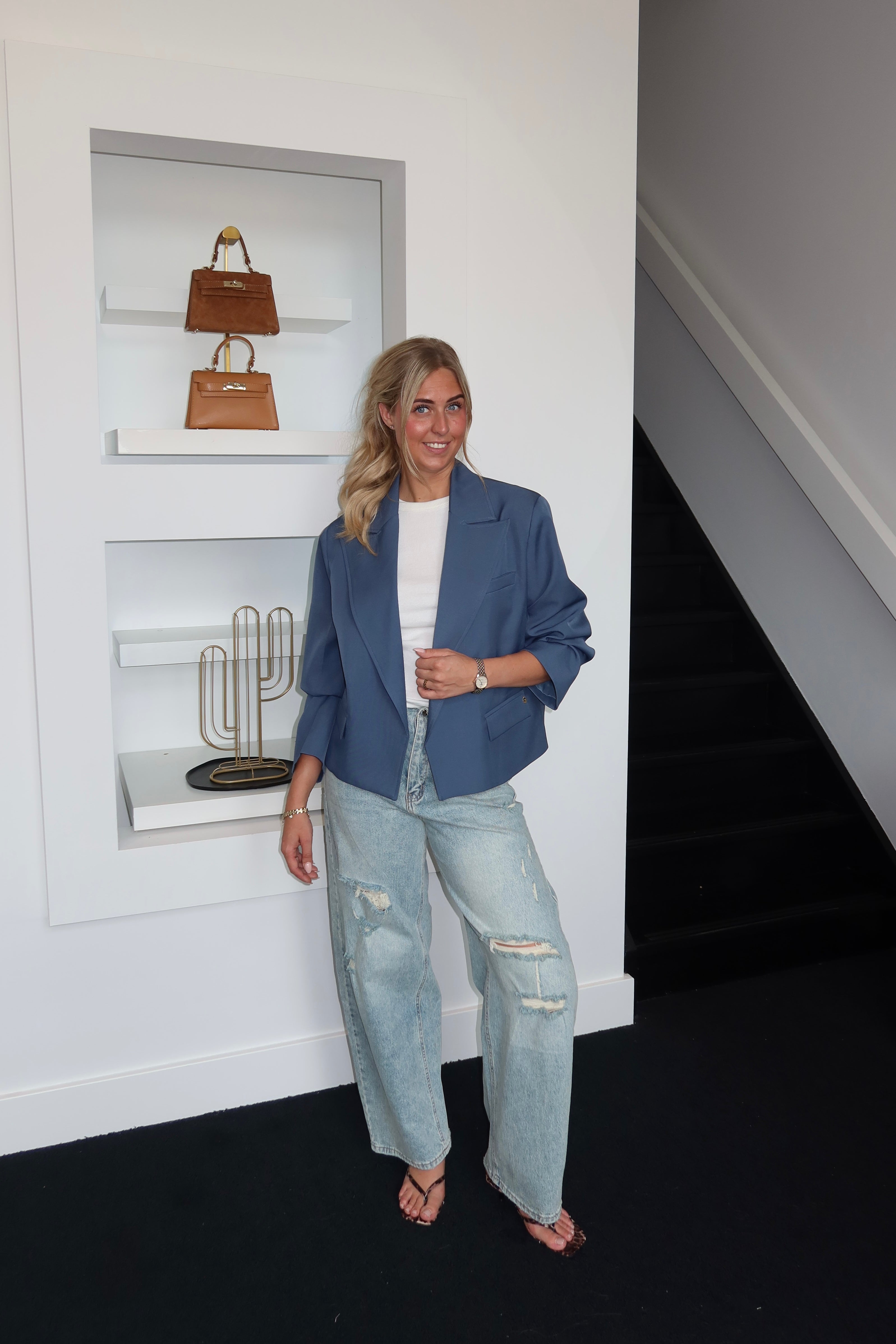 Koko Oversized Blazer Denim Blue