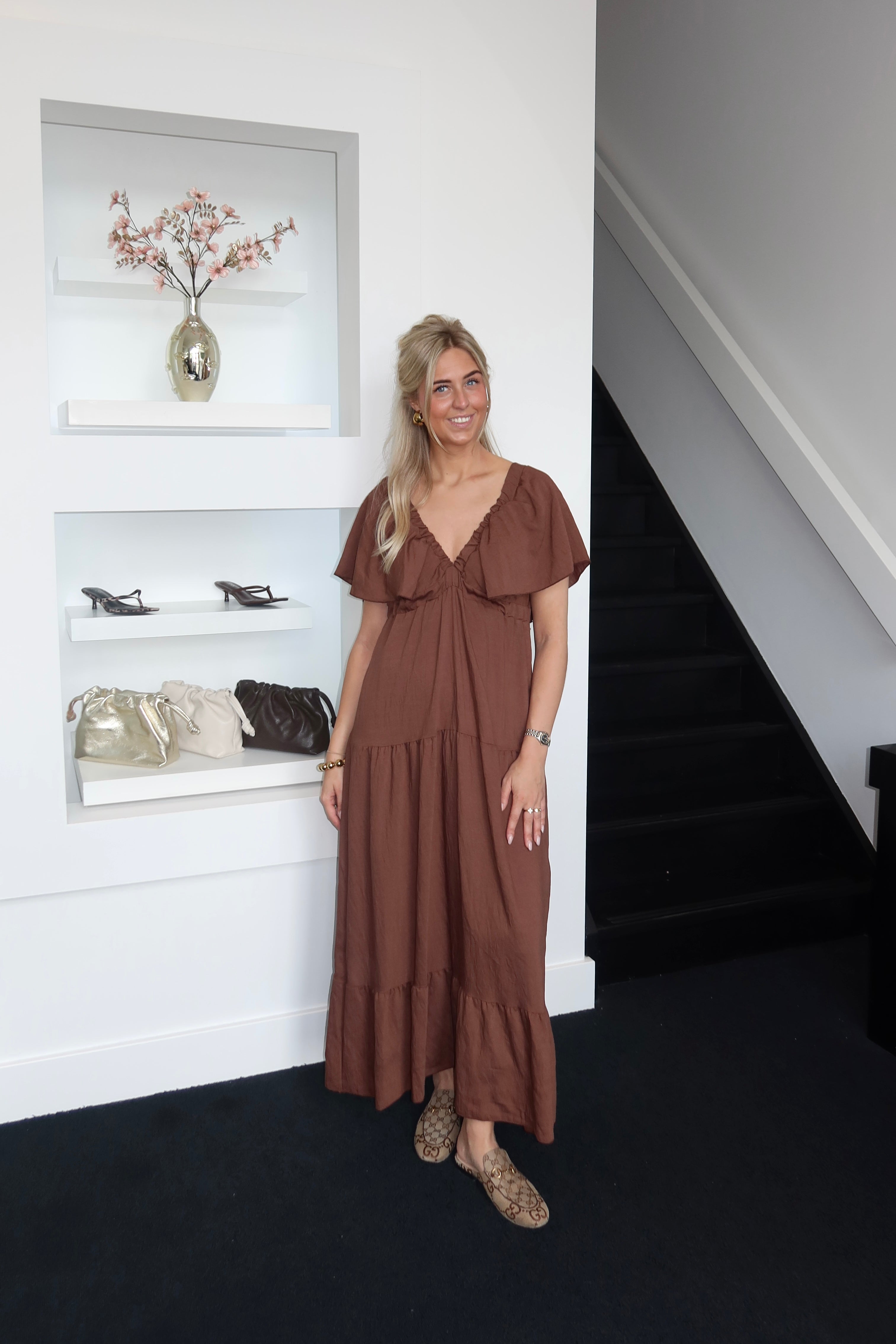 Bonita Dress Dark Brown 5278