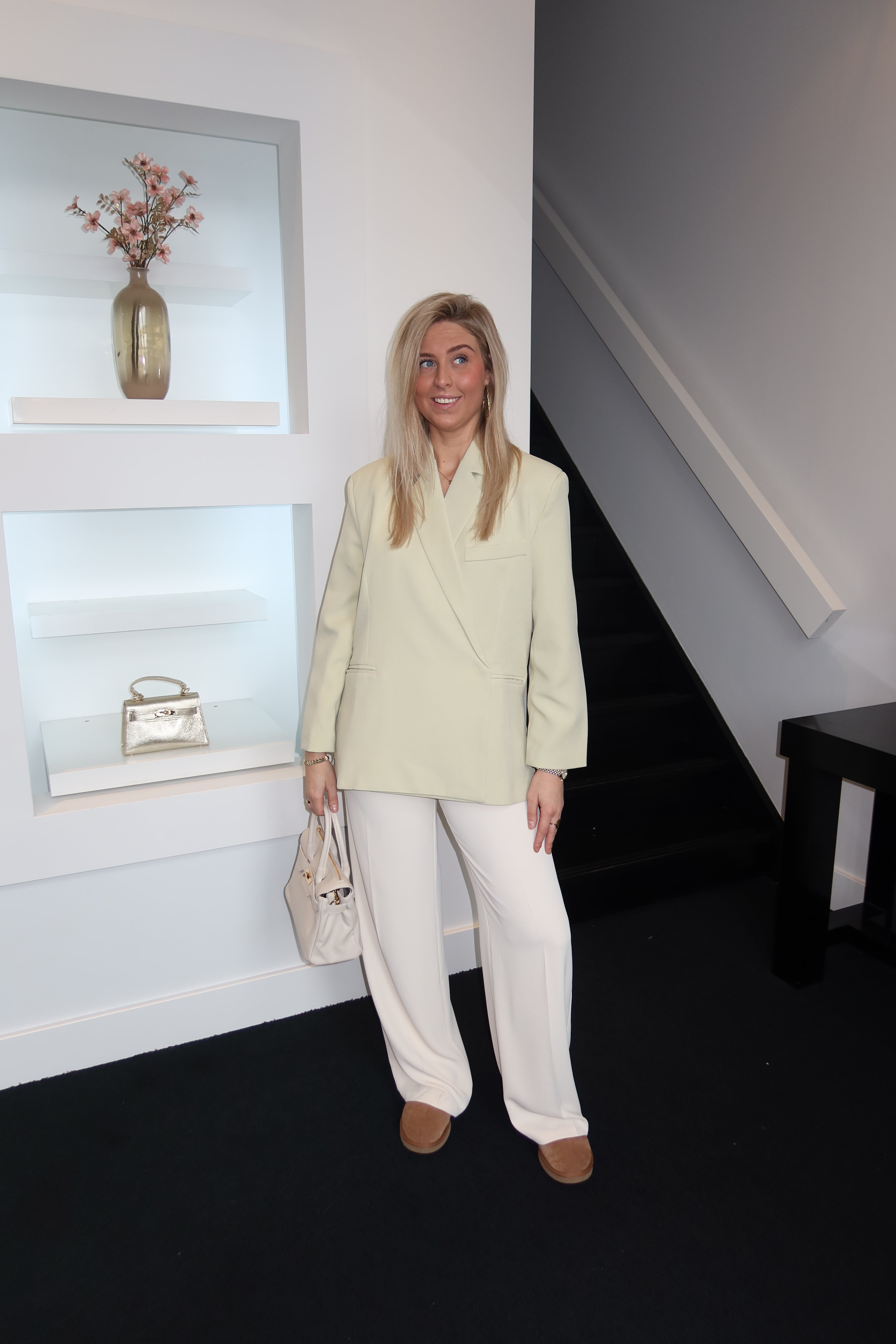 Boxy Fit Blazer Mint Green 4300