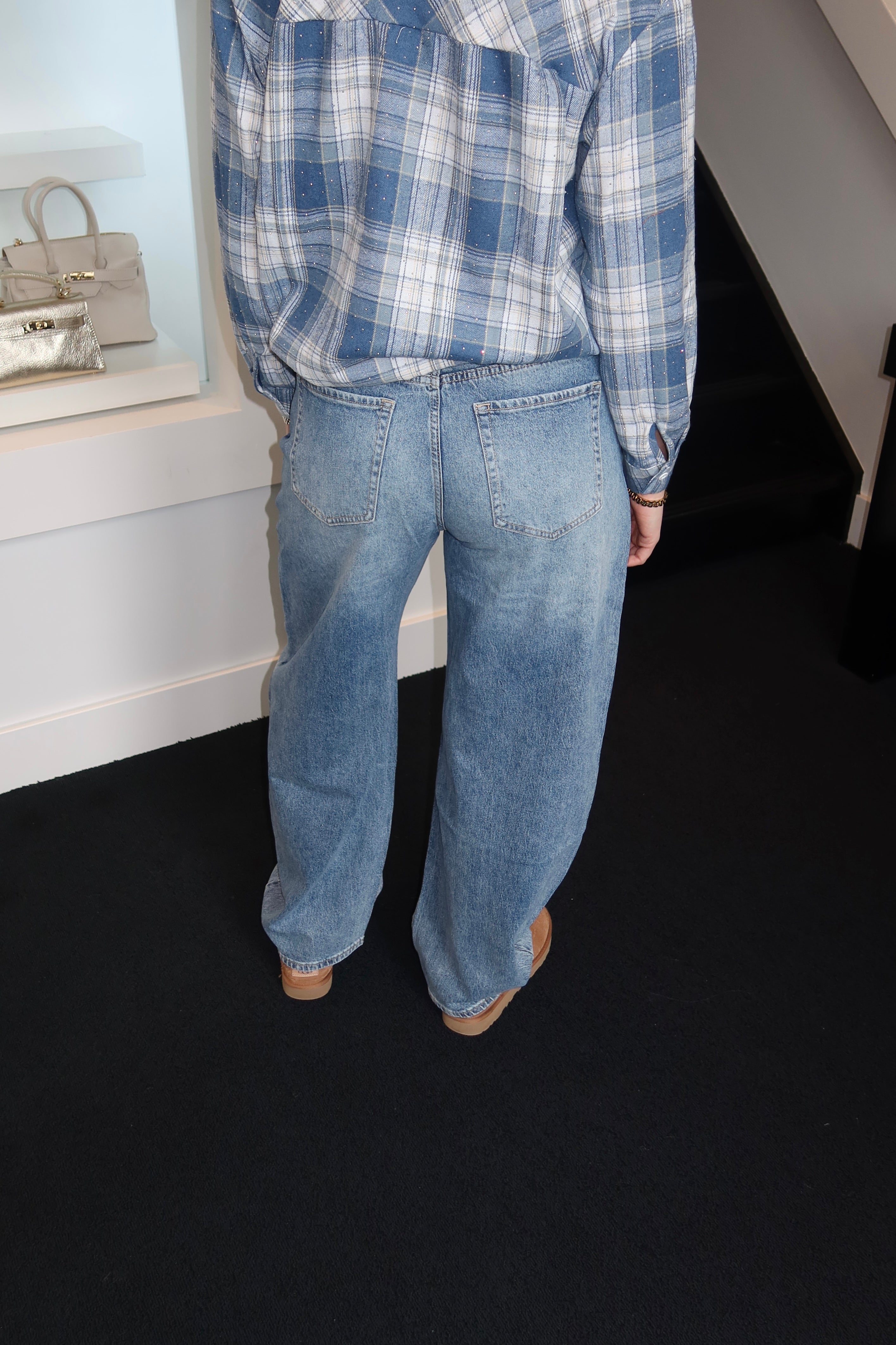 Laulia Barrel Fit Classic Blue Denim Jeans 6069-1