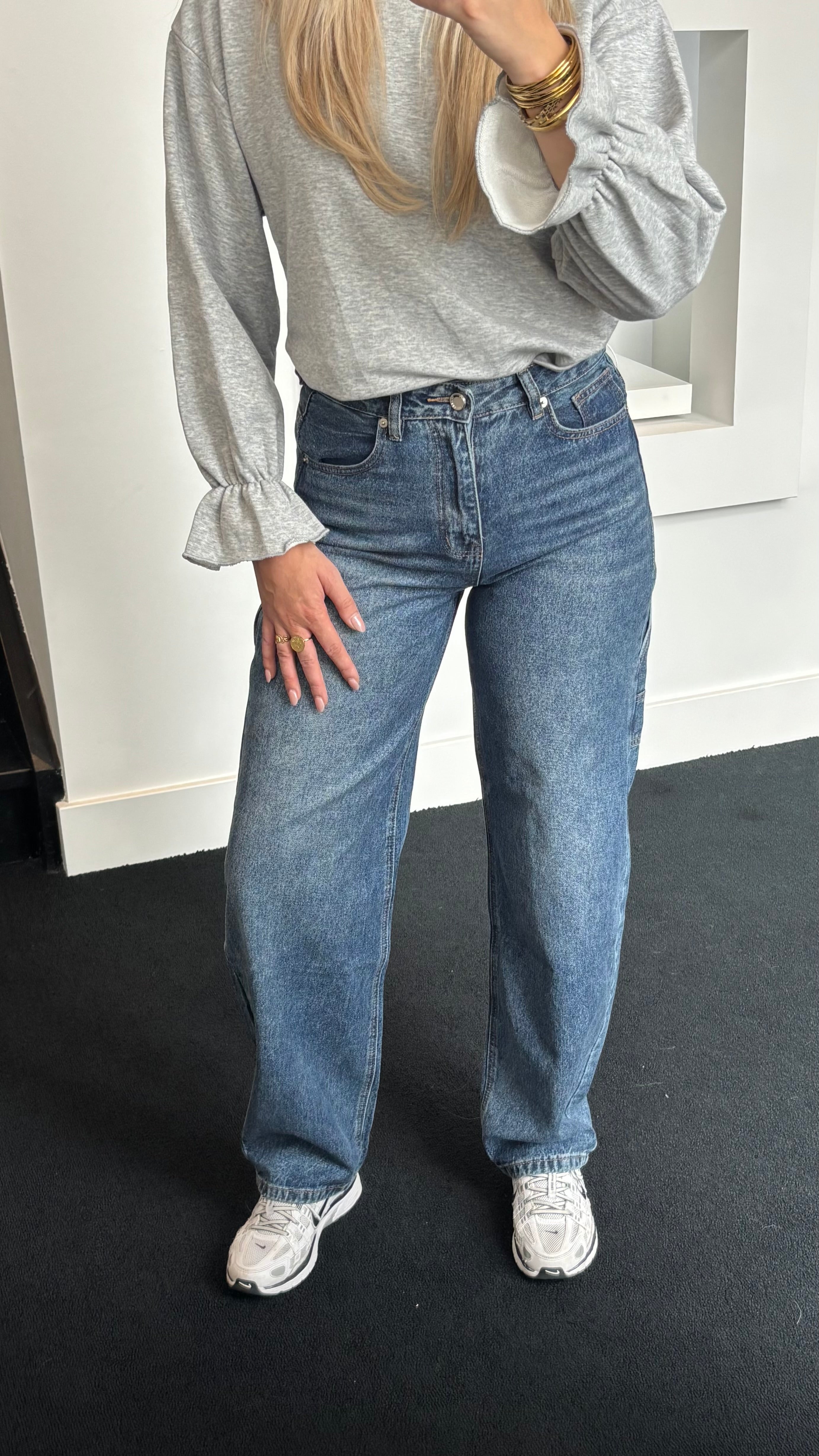 Gina Baggy Jeans Dark Denim 3239