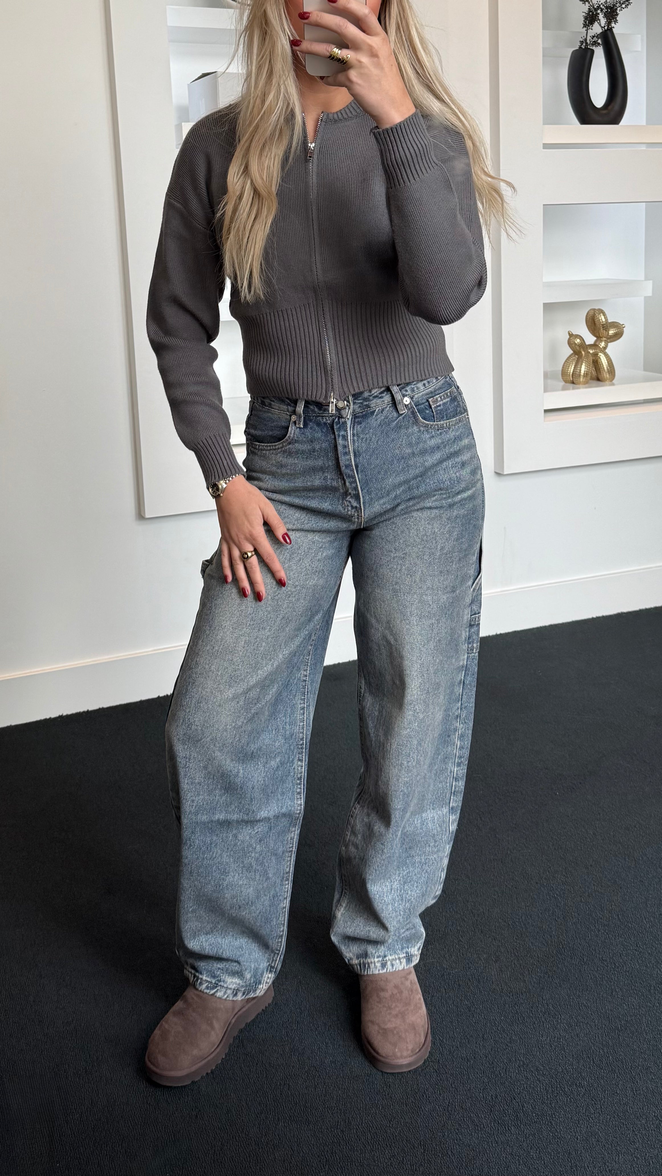 Gina Baggy Jeans Washed Denim 964