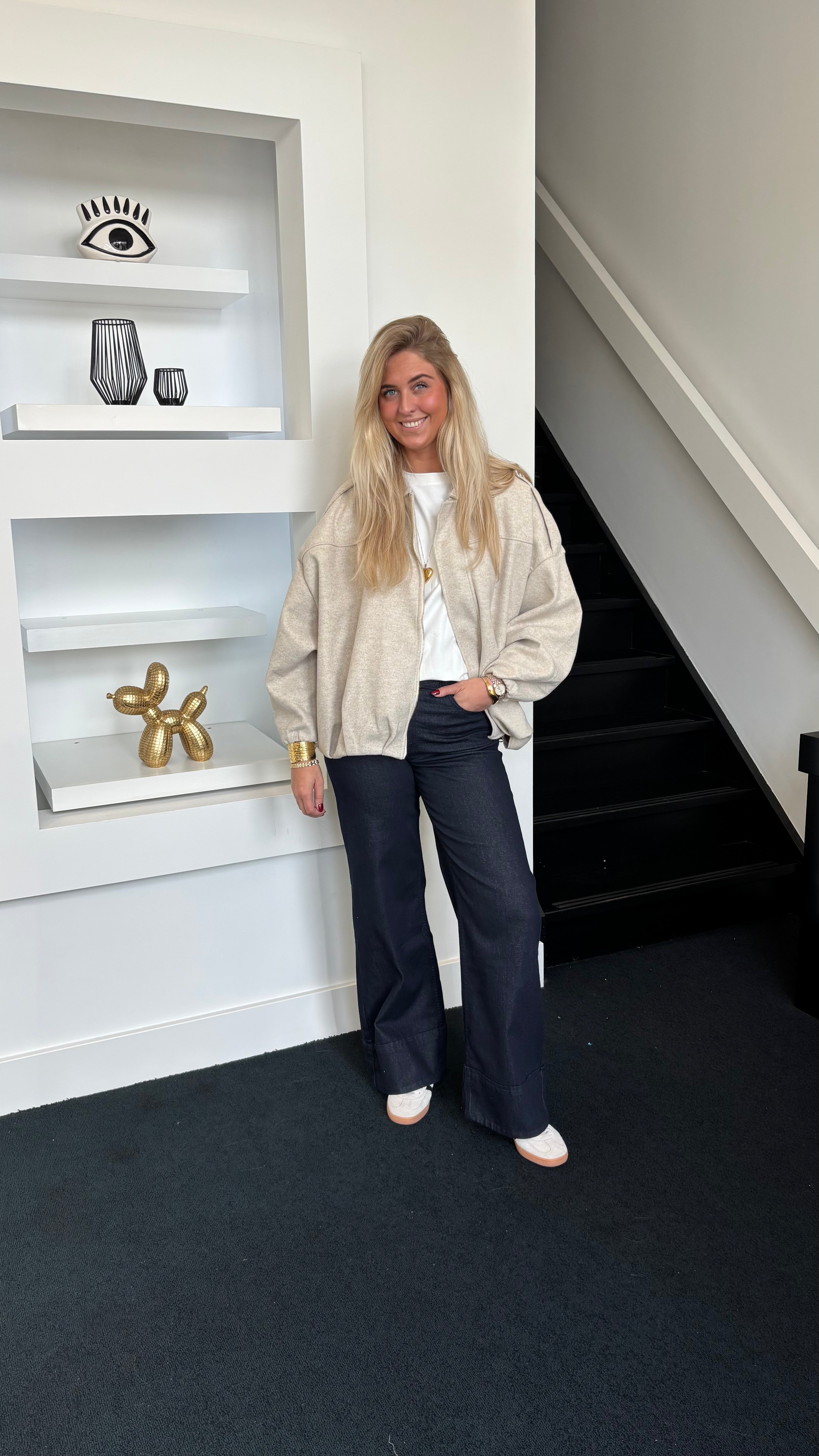 City Crush Oversized Bomber Sand (Curvy Girls Favorite)