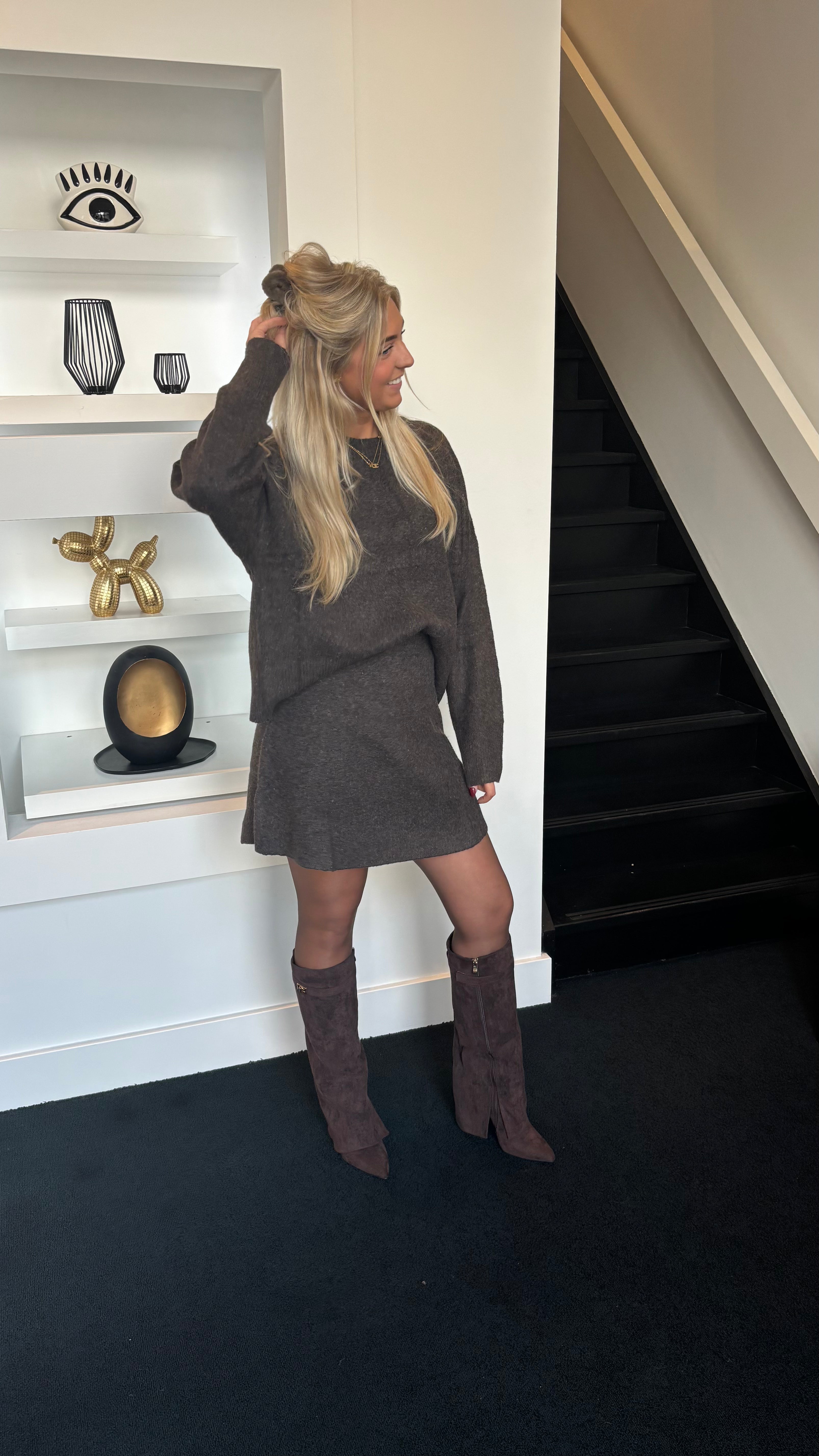 Candice Knit Set Brown 219