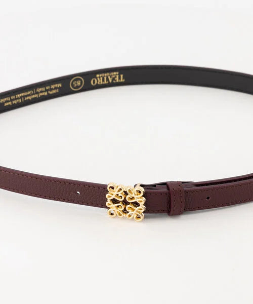 LouLou Real Leather Belt Burgundy