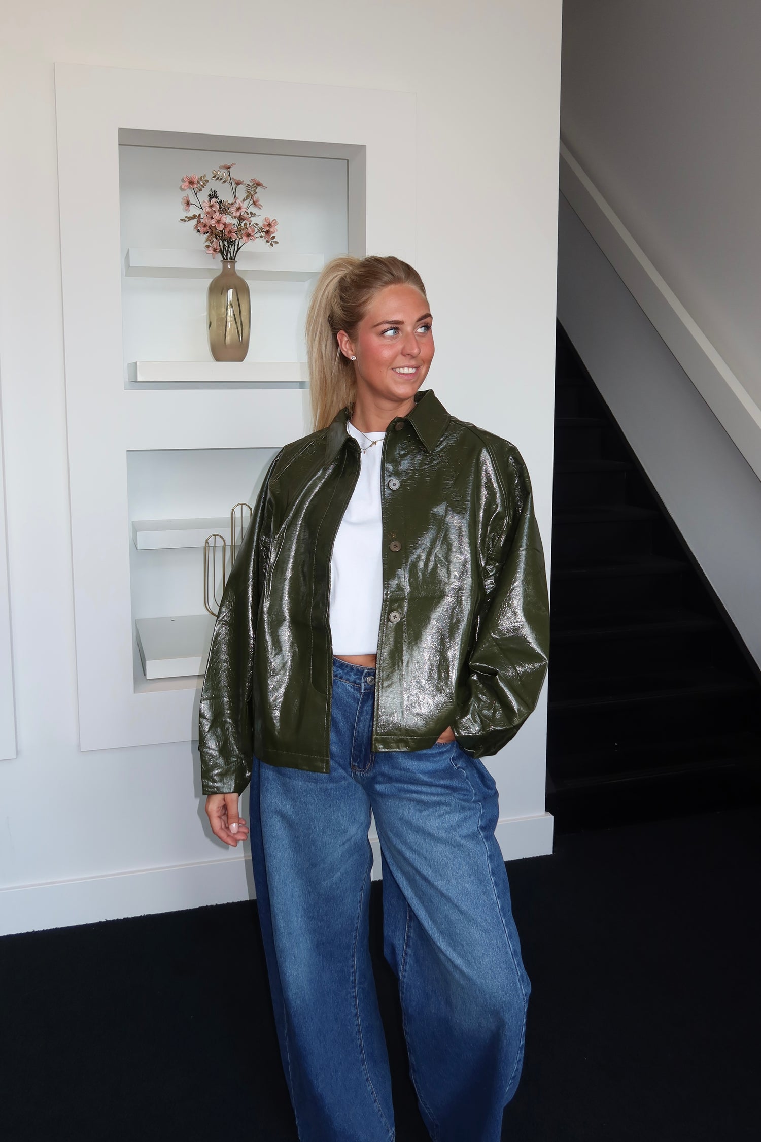 Eli Jacket Glossy Green
