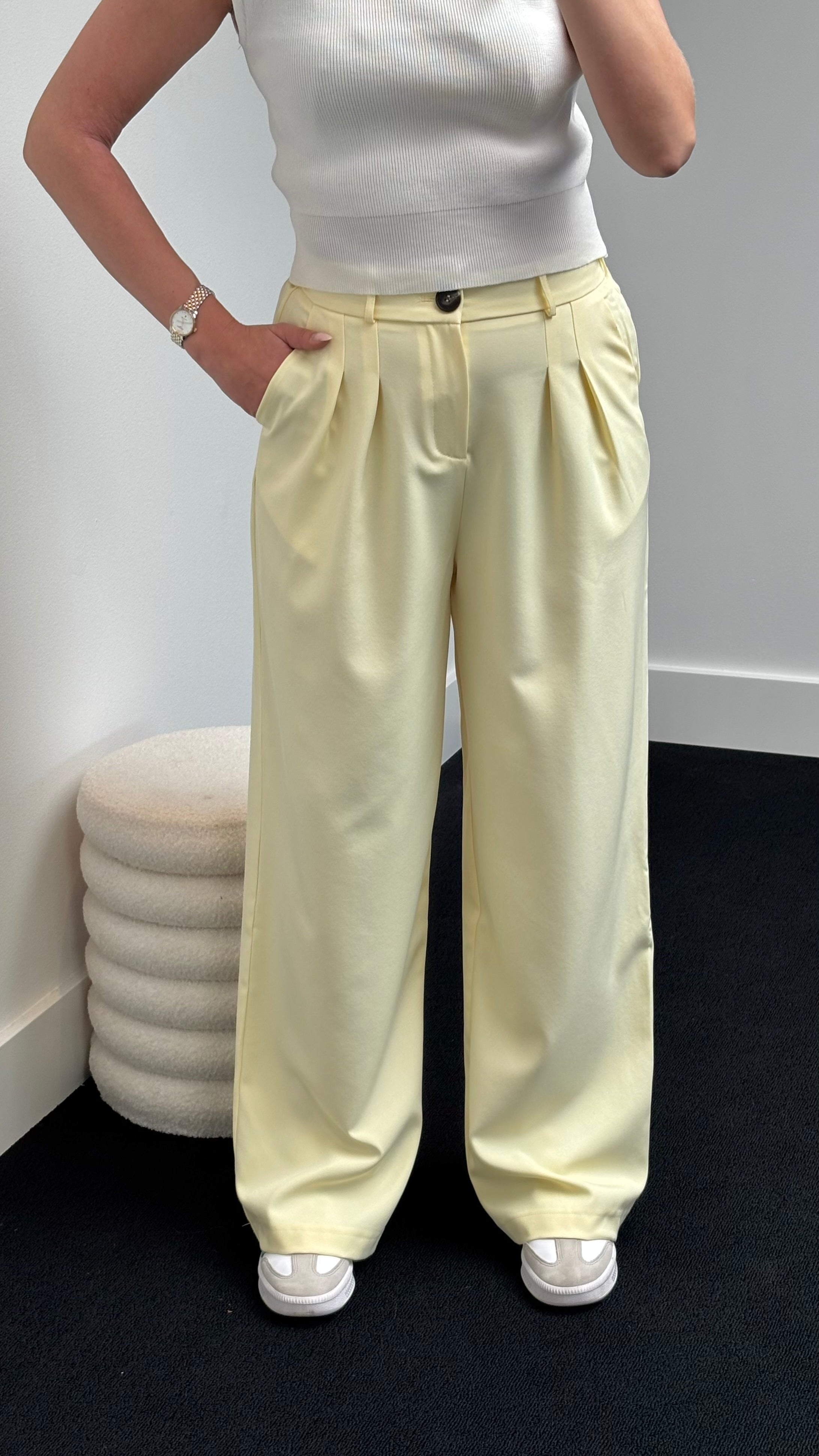 Romy Stretch Pantalon Butter Yellow 24737