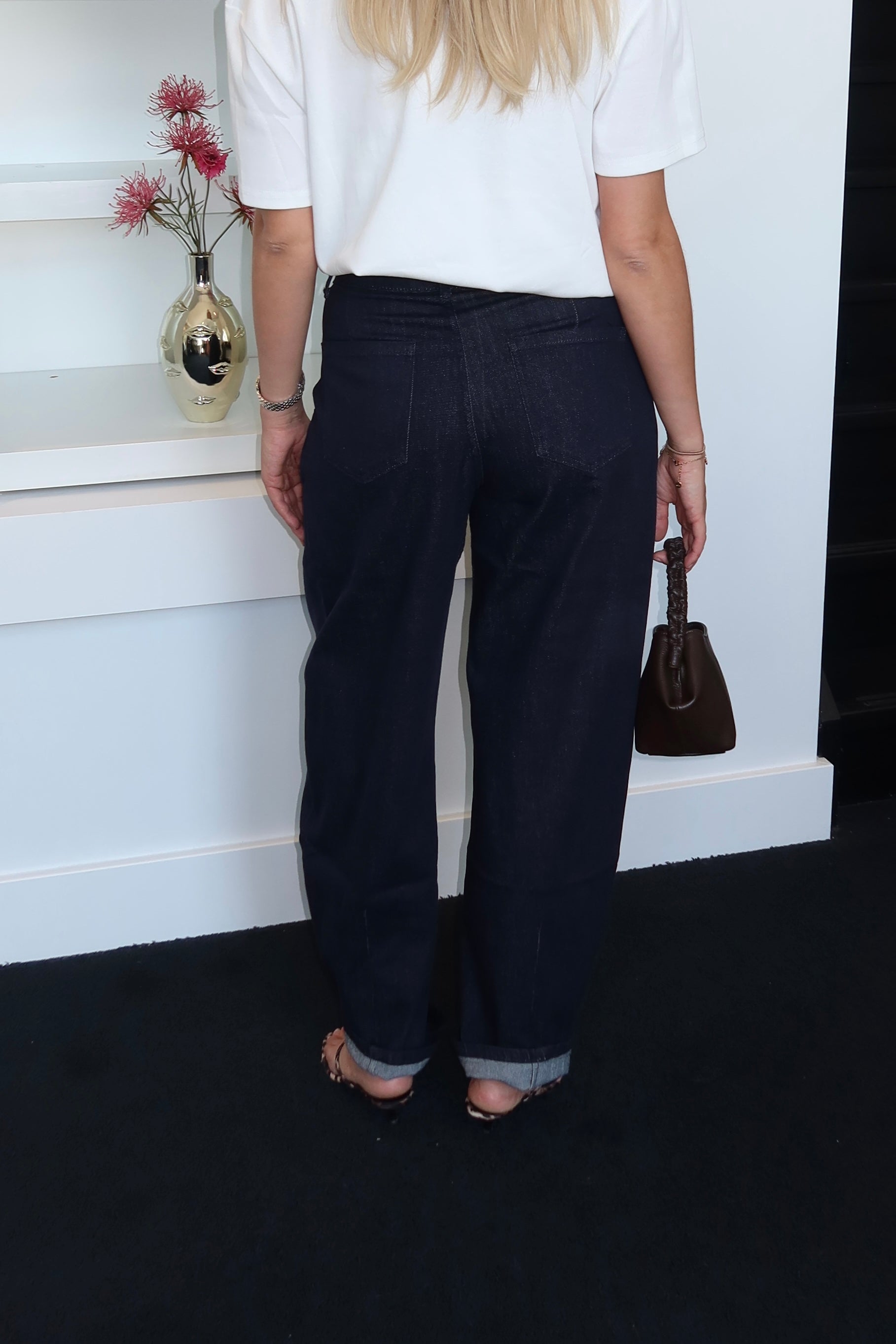 Lajoly Barrel Fit Jeans Dark Denim 0215