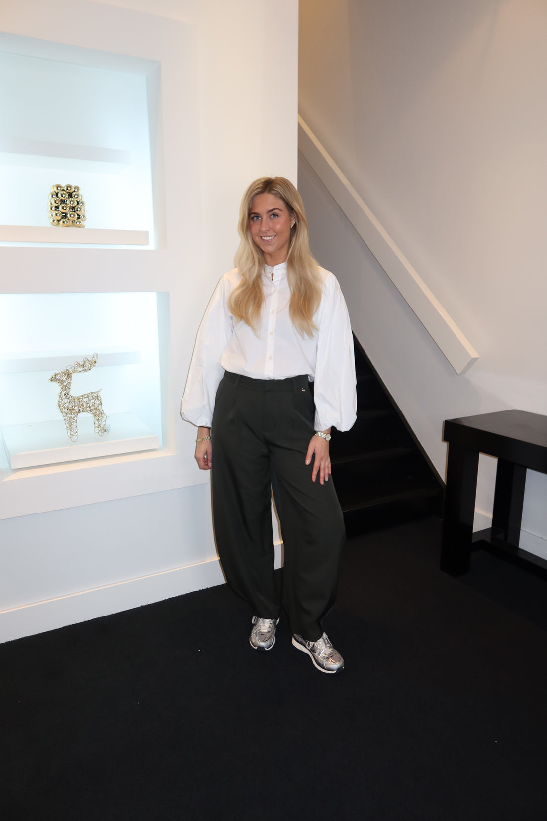 Nina Balloon Fit Pantalon Dark Green