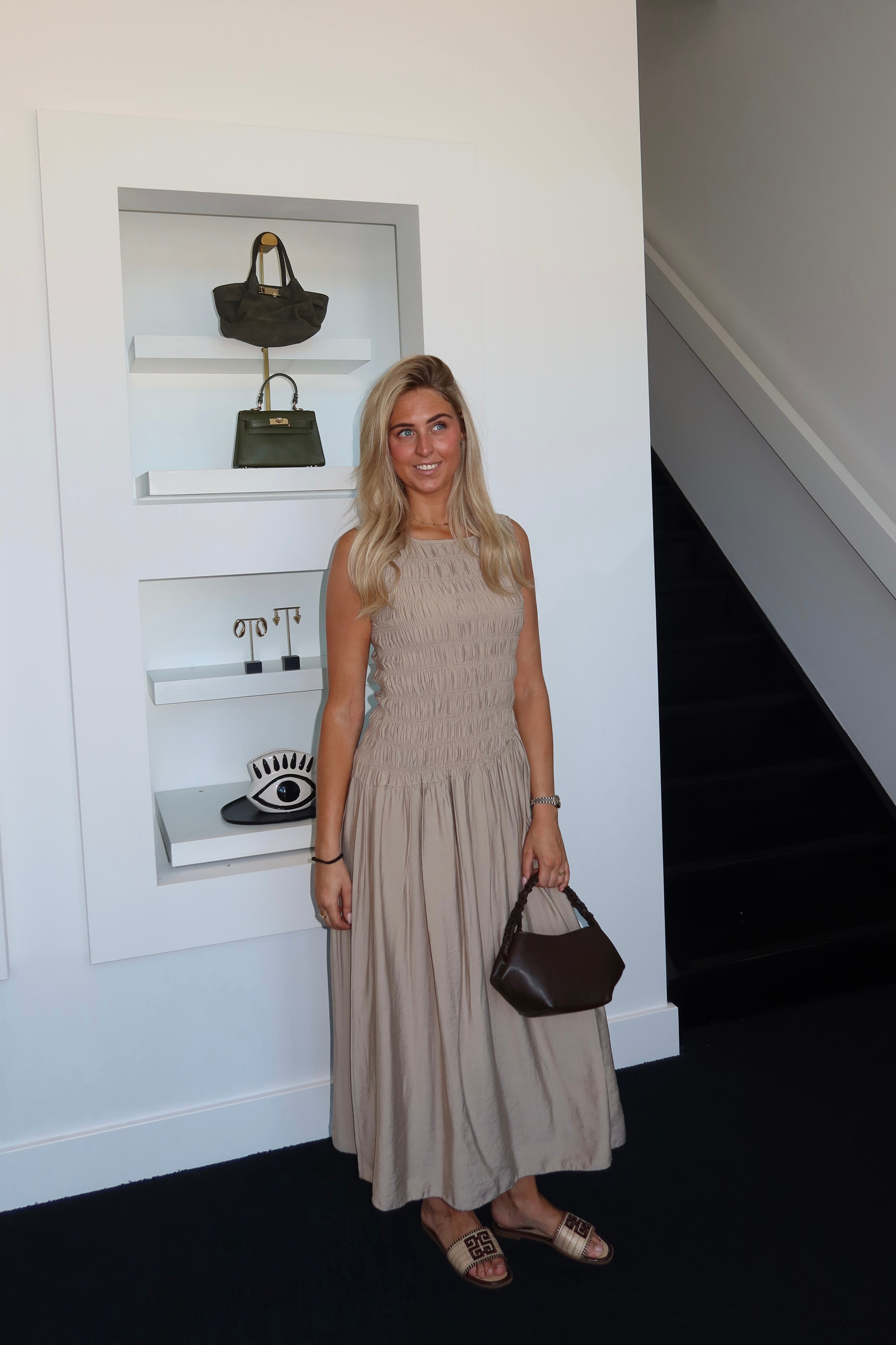 Smock Dress Taupe